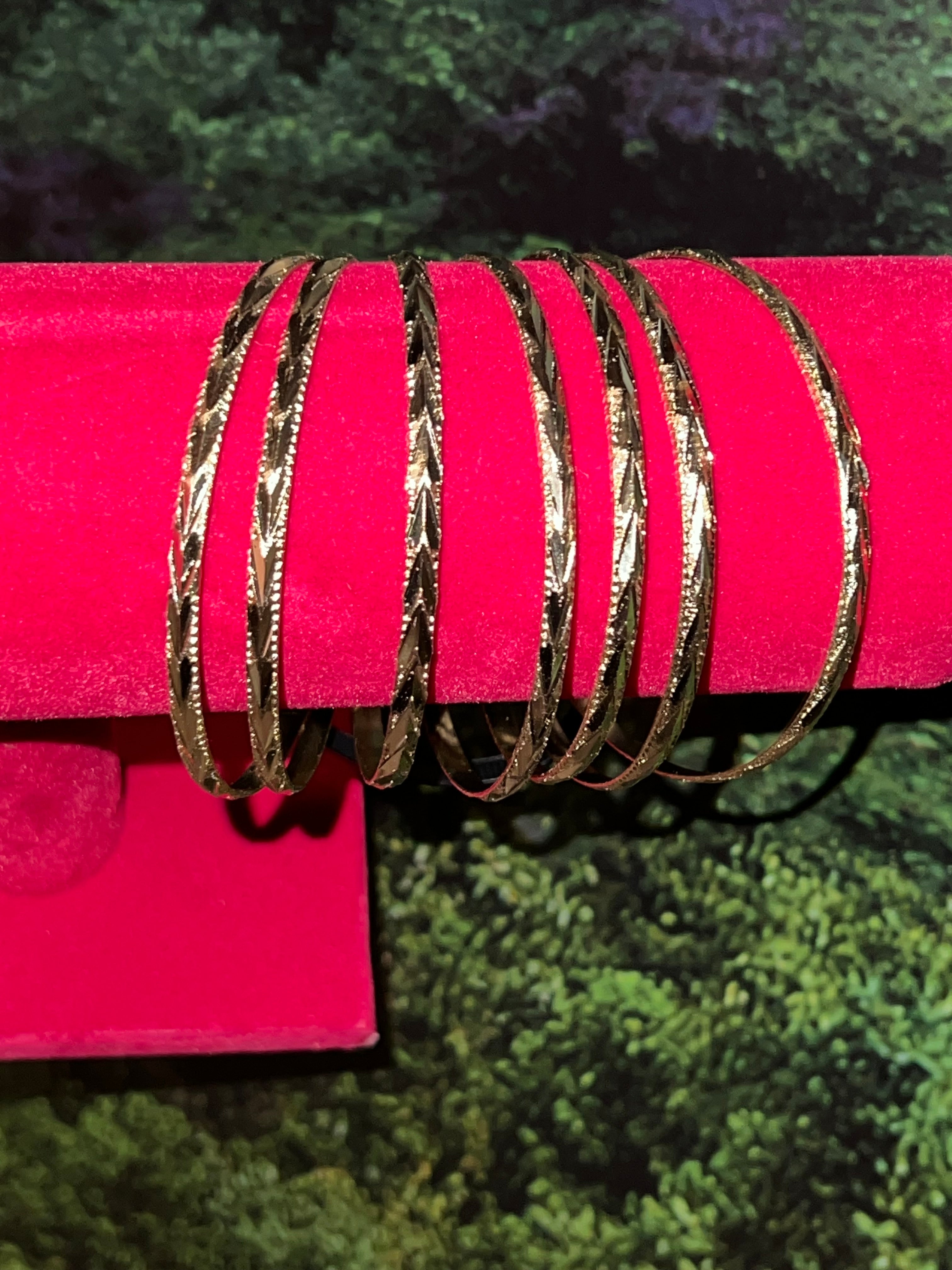 Gold bangle Bracelets size 5