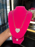 Bling heart rope chain