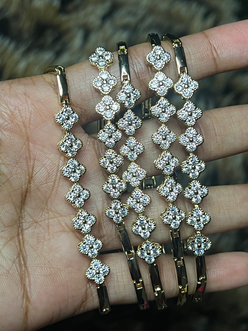 Bling Flower Bracelet