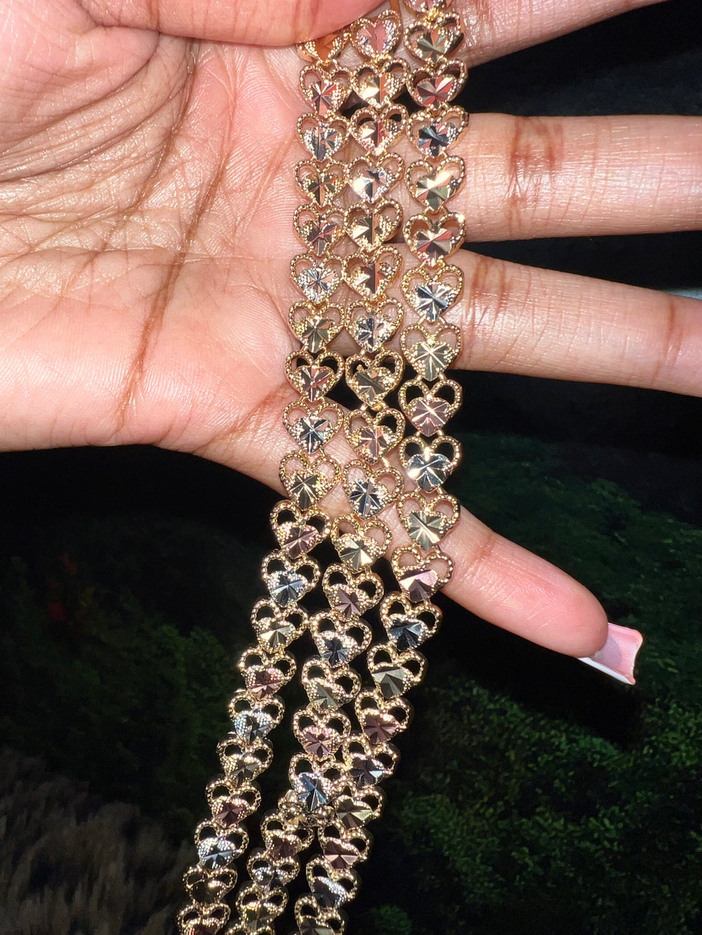 Tri color Heart bracelet