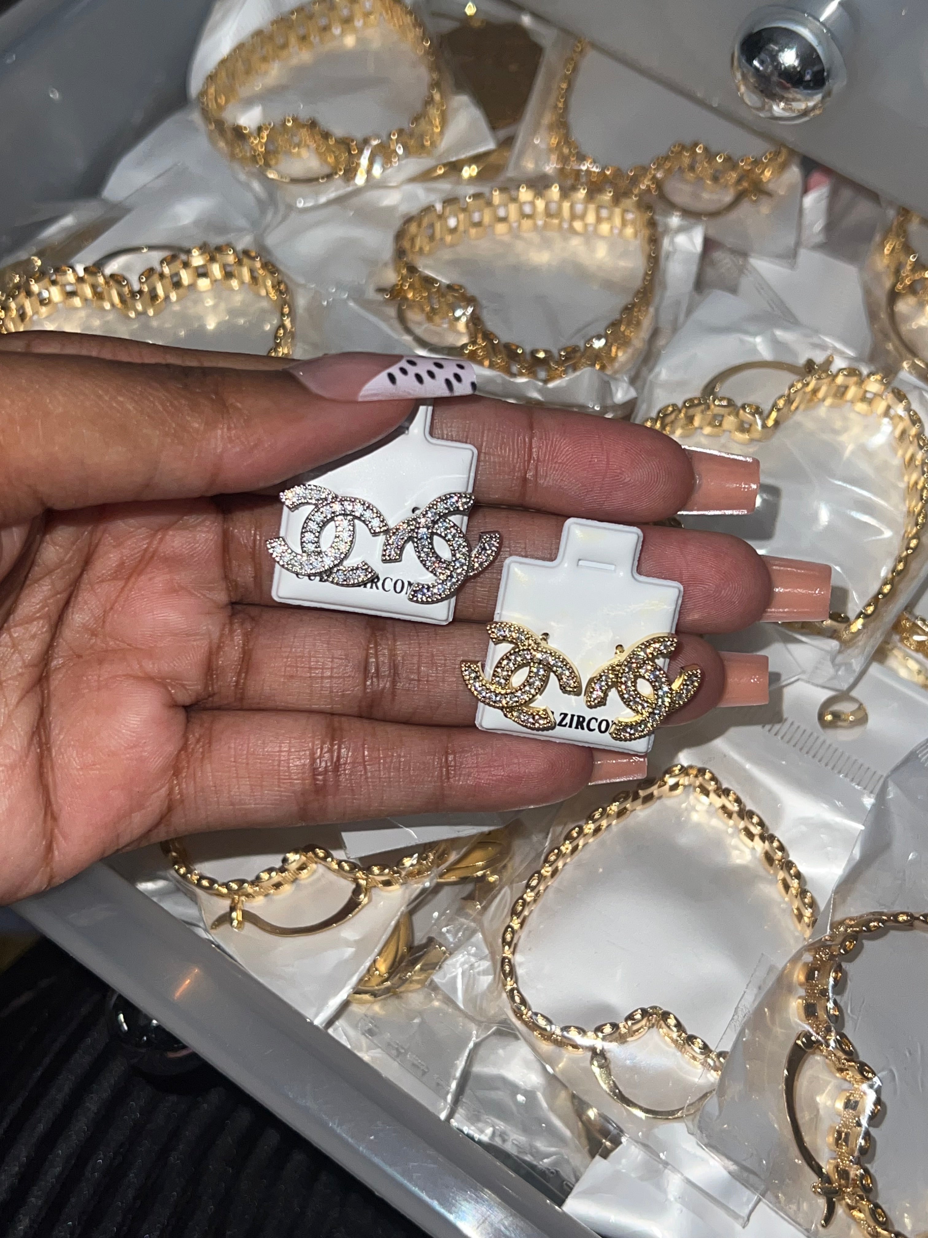CC earrings