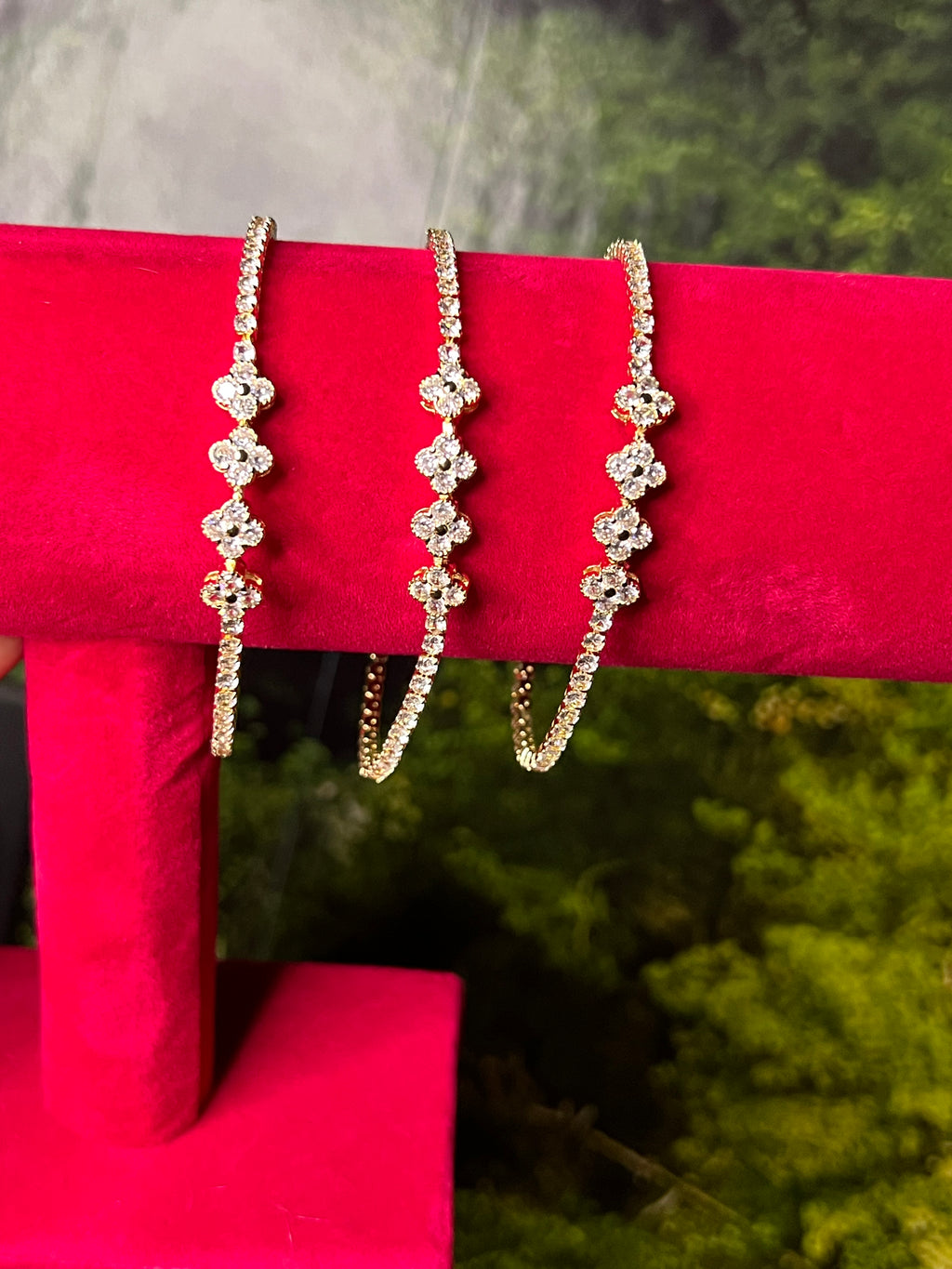 Full bling flower bracelet