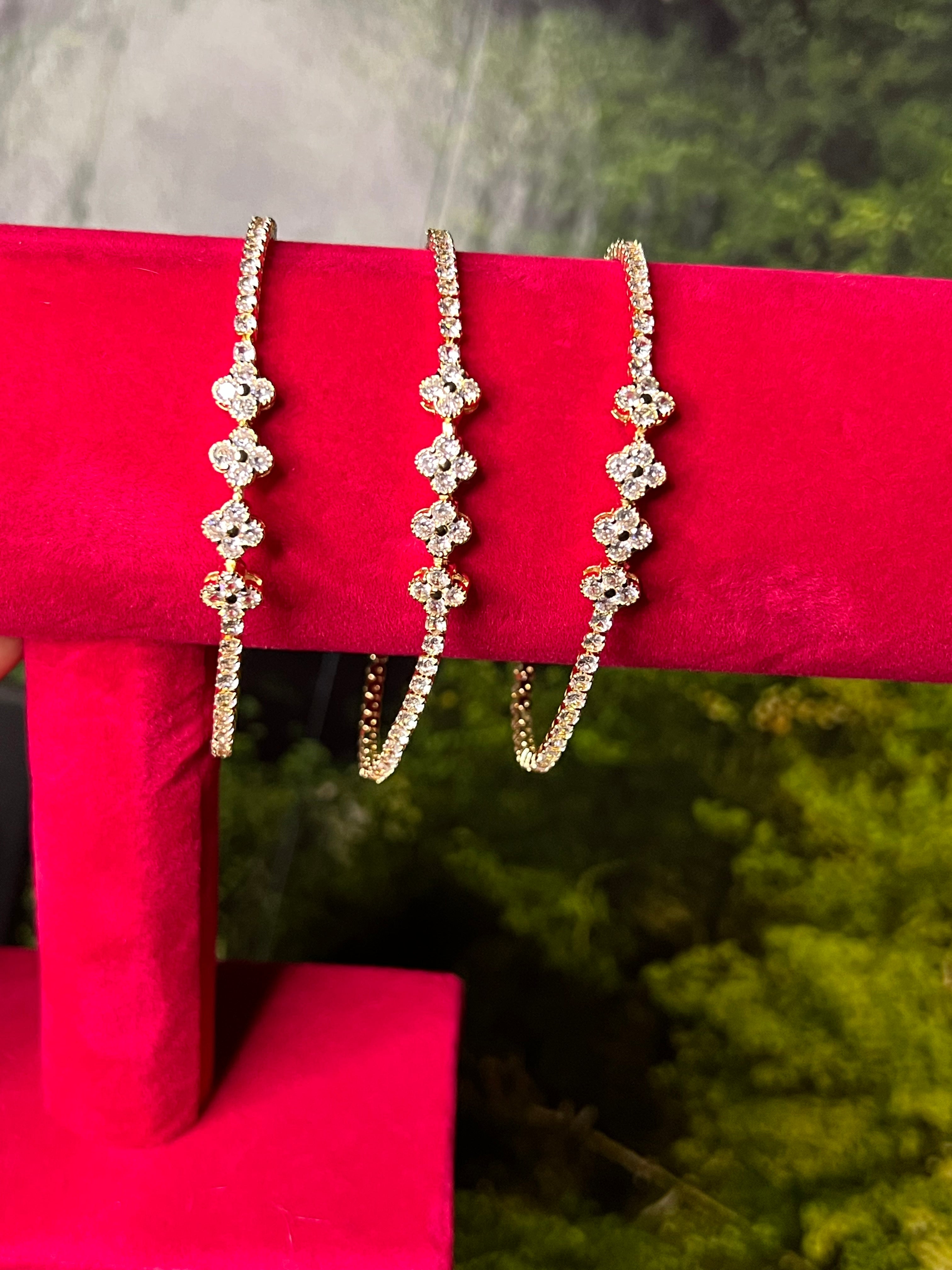 Full bling flower bracelet