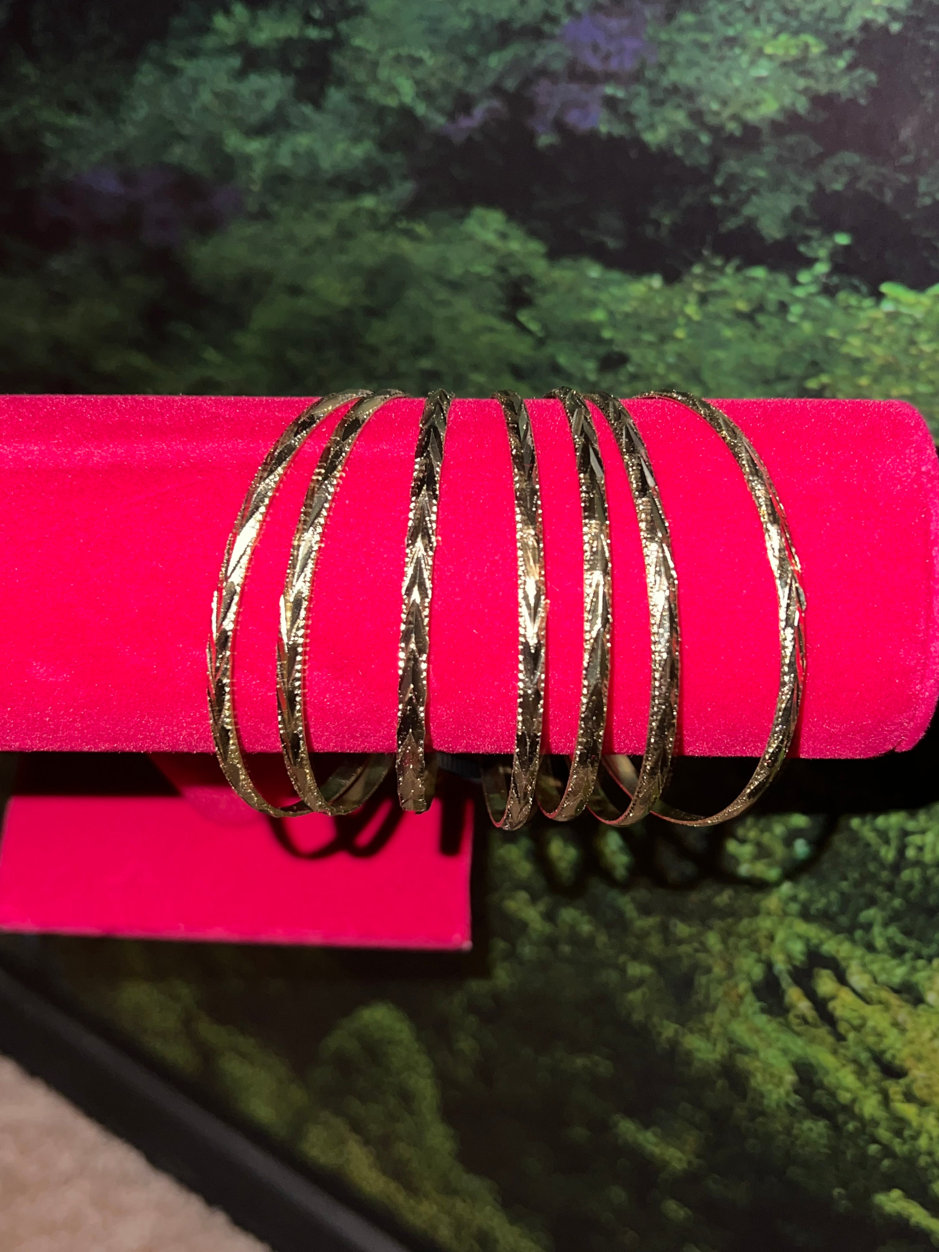 Gold bangle Bracelets size 5