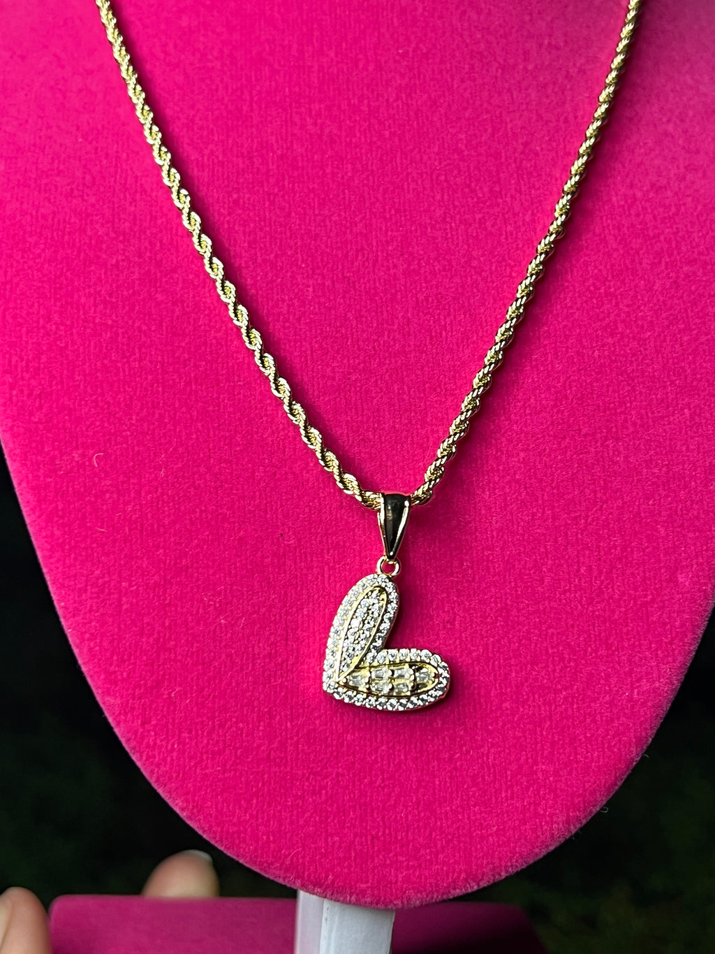 Bling heart necklace