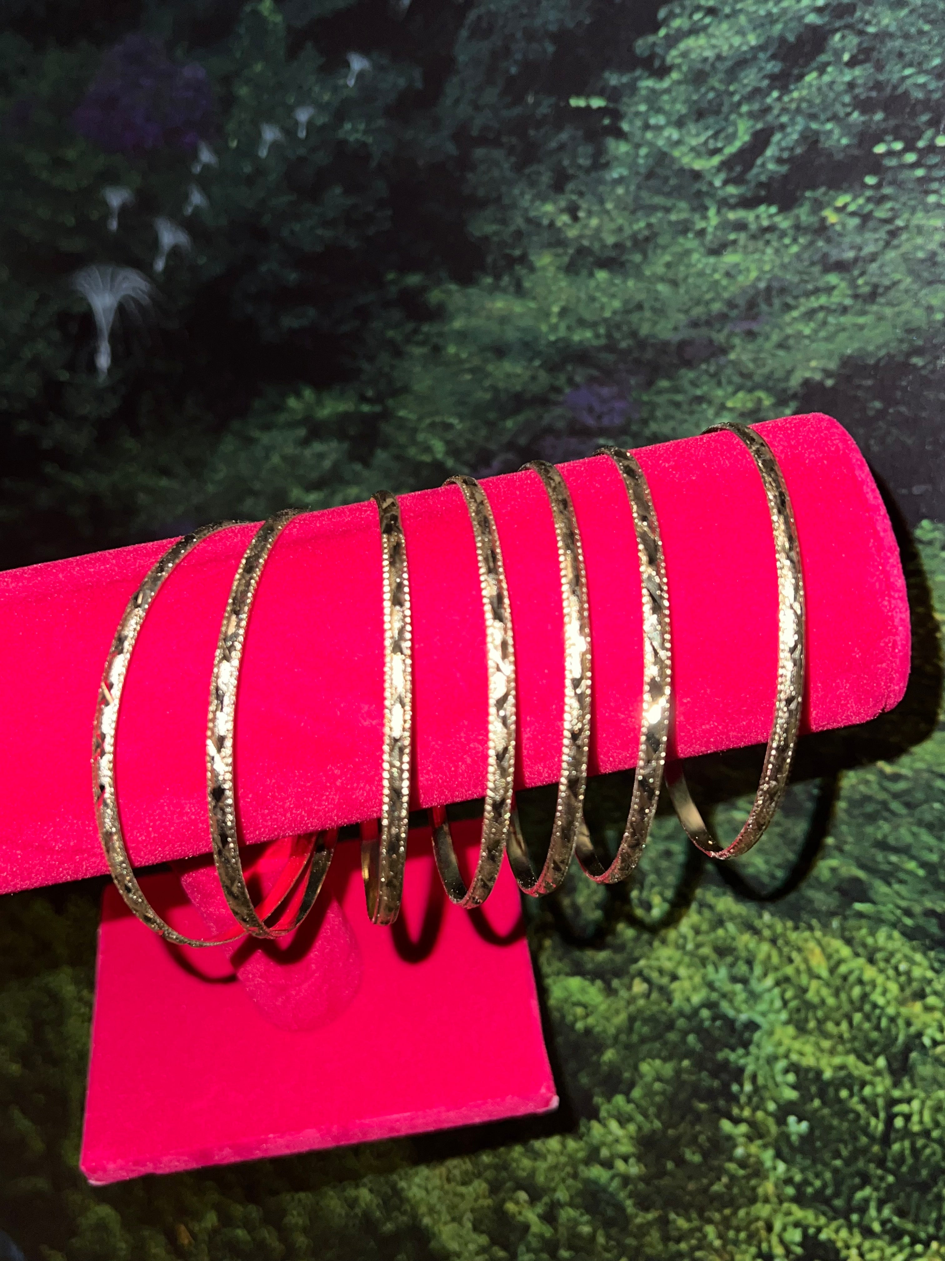 Gold Bangle Bracelets SIZE 6