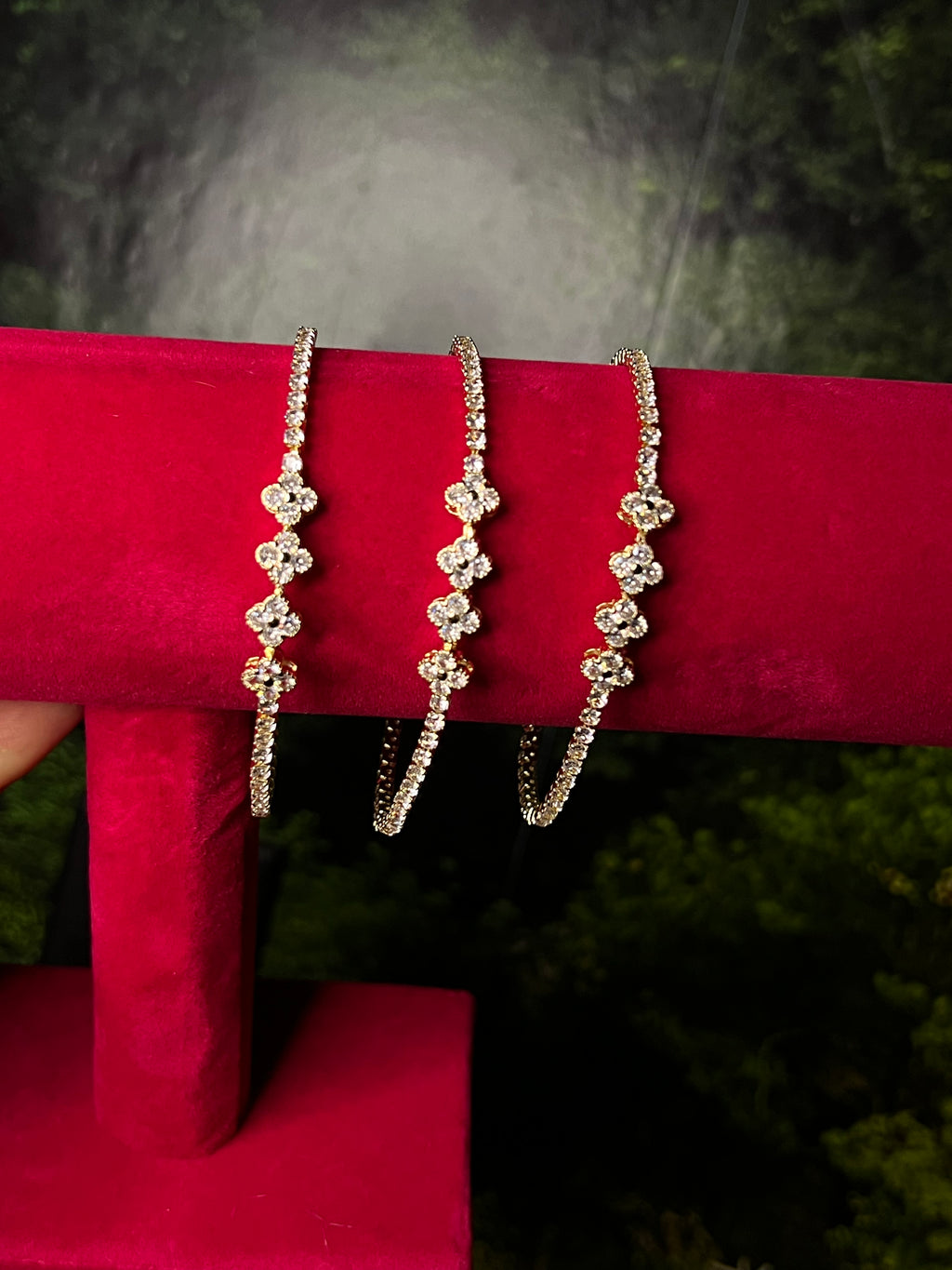 Full bling flower bracelet