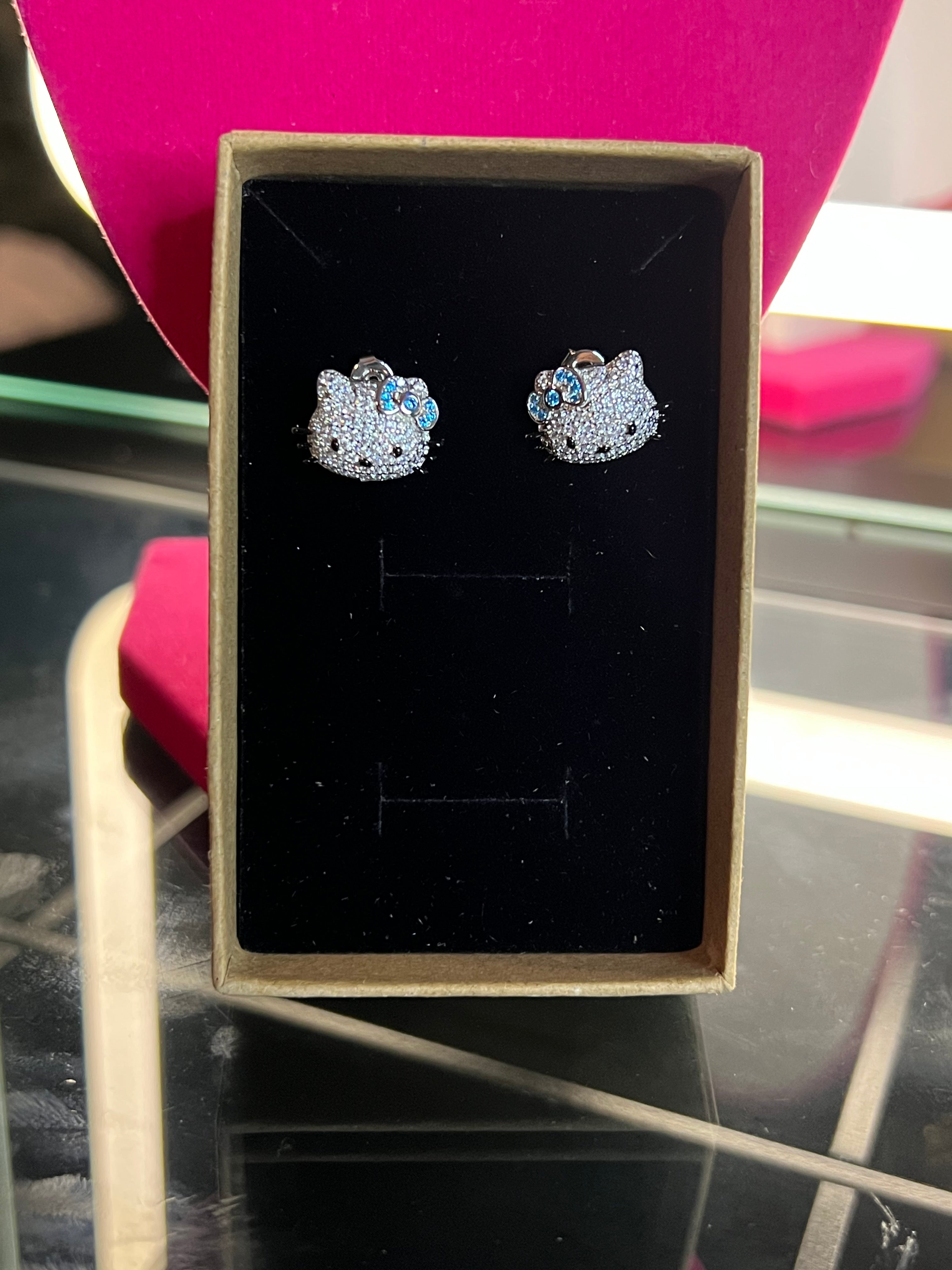 Bling Kitty Studs