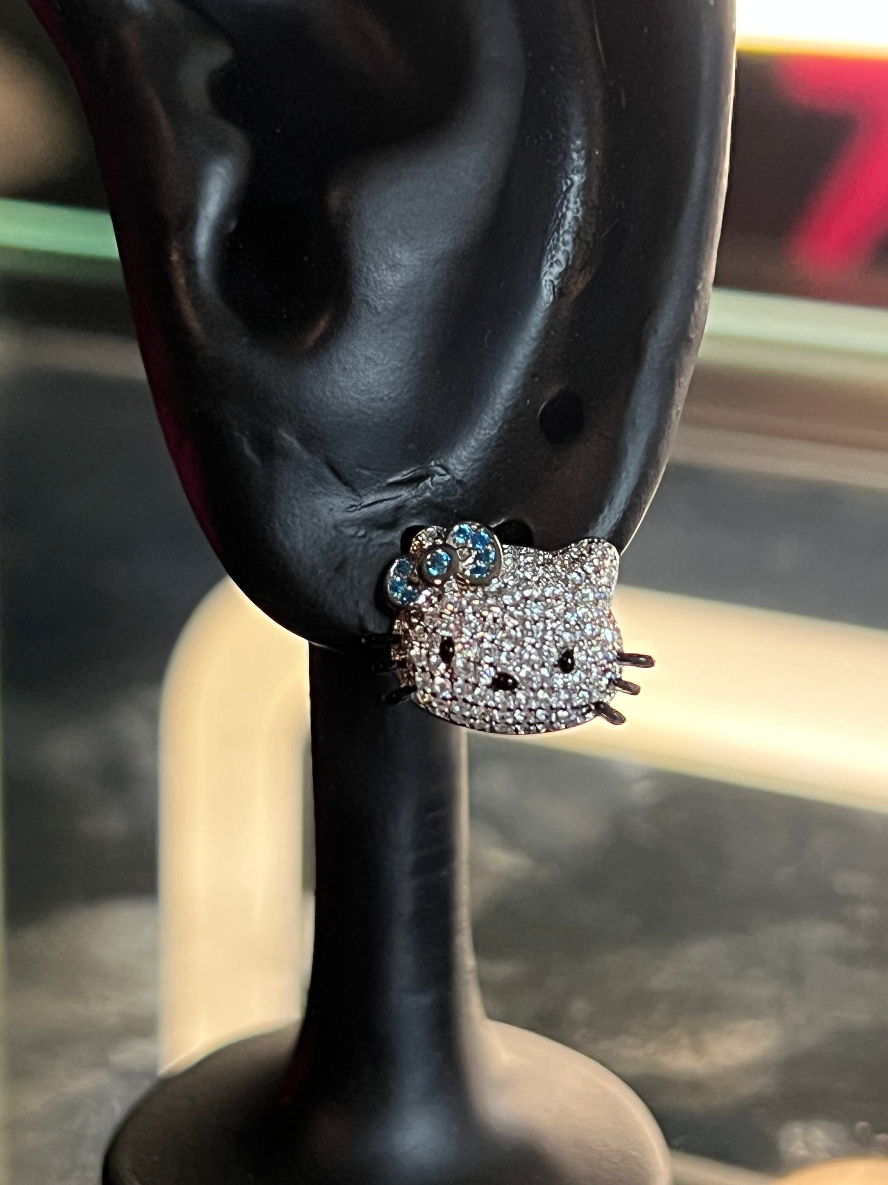 Bling Kitty Studs