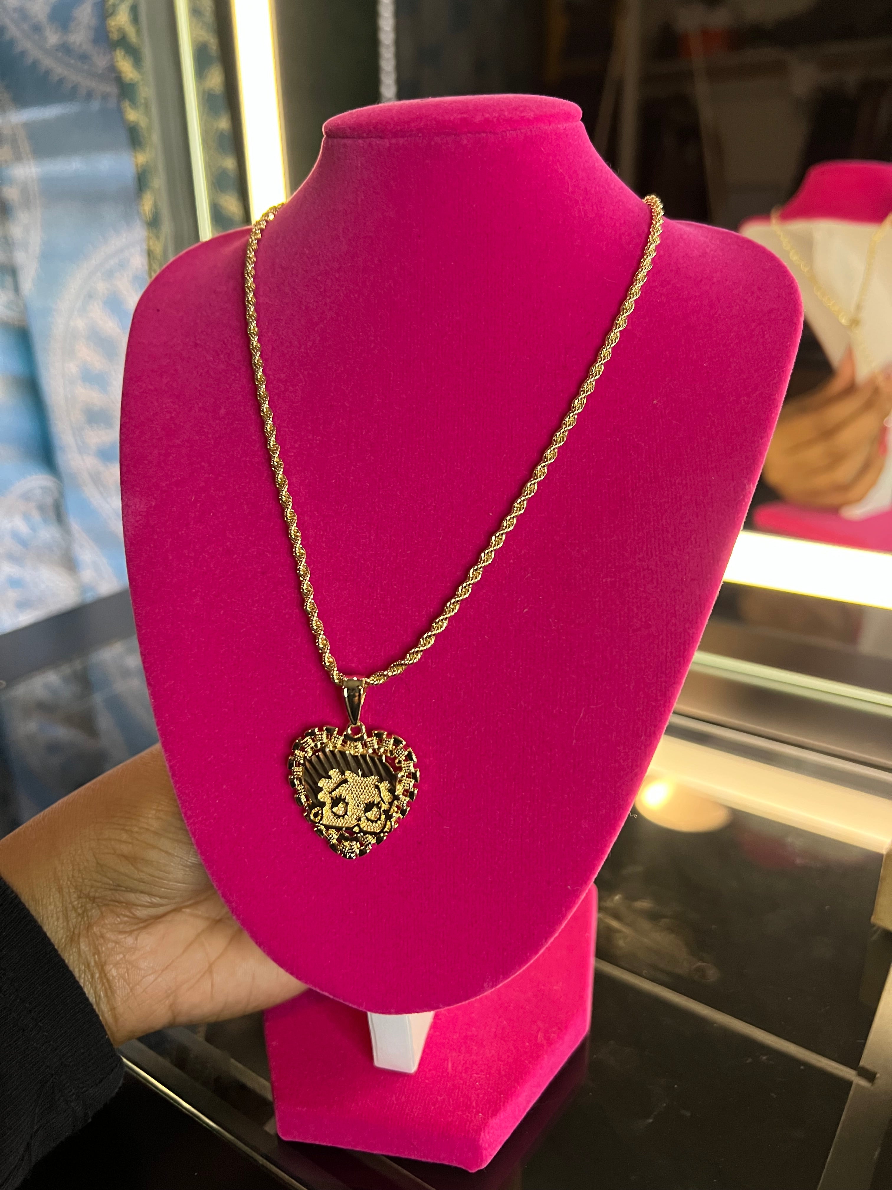 Bb heart necklace