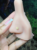 Small Nugget heart Nose ring