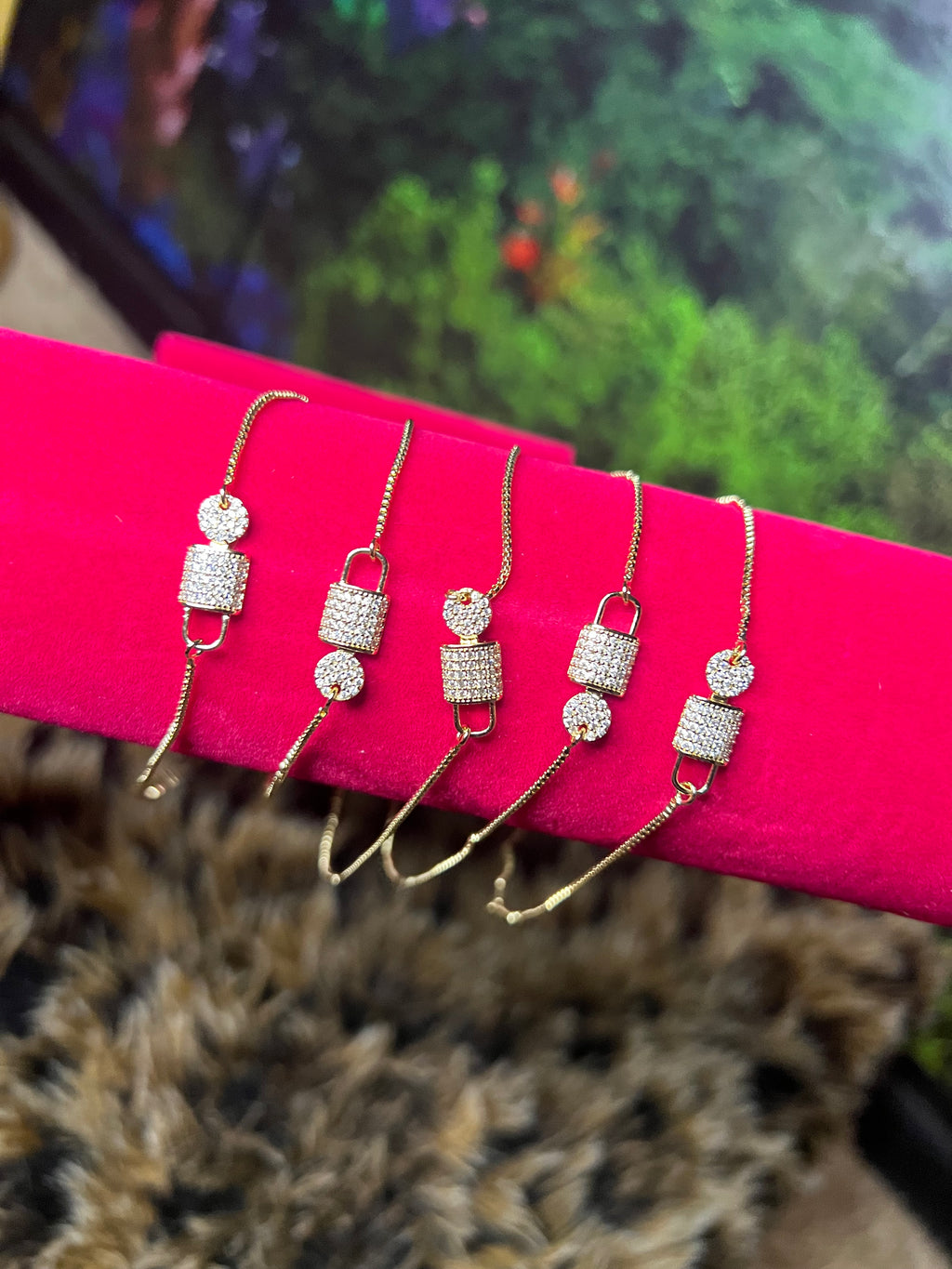 Bling Lock and key bracelet