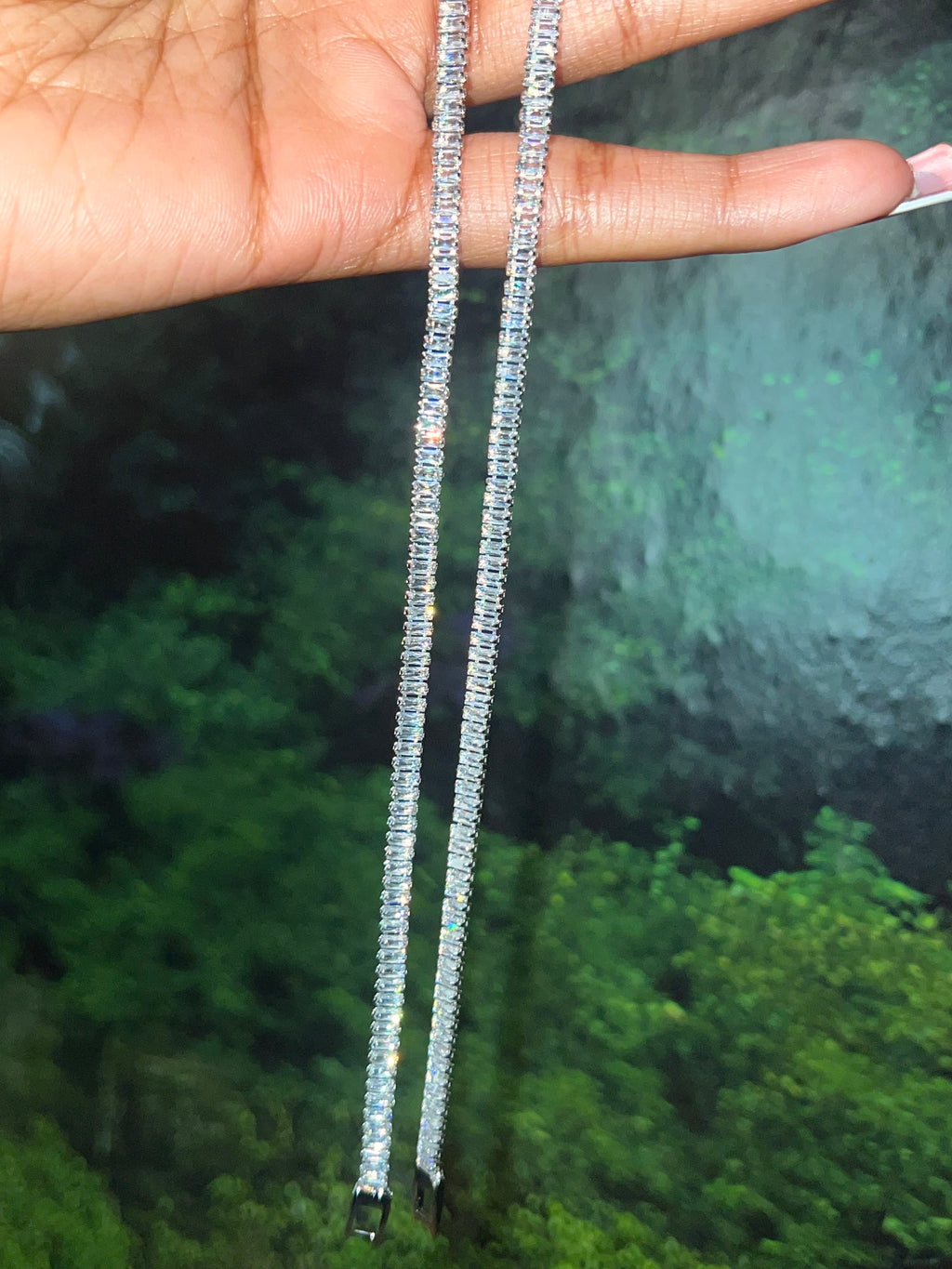 Silver tennis bracelet