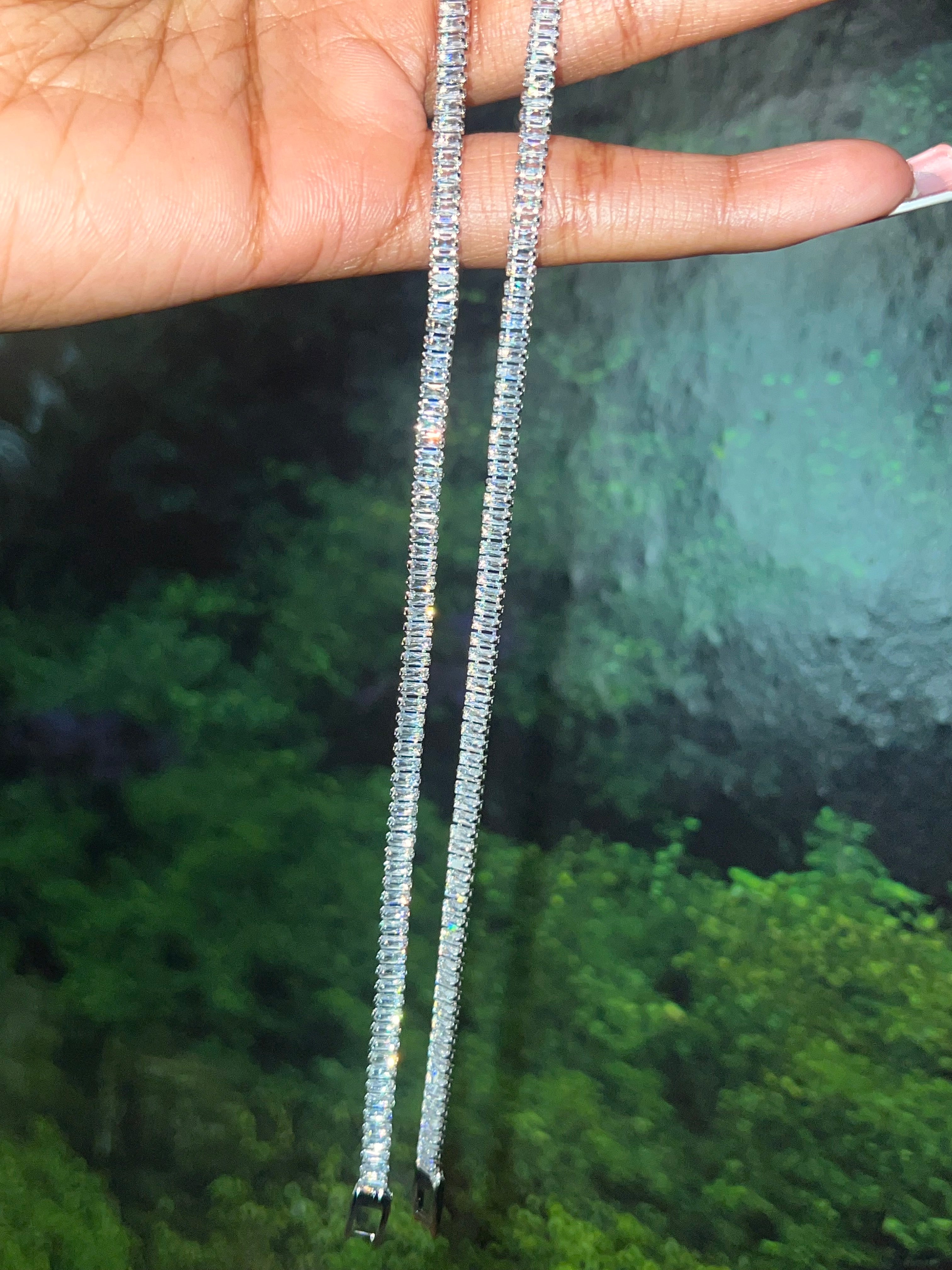 Silver tennis bracelet
