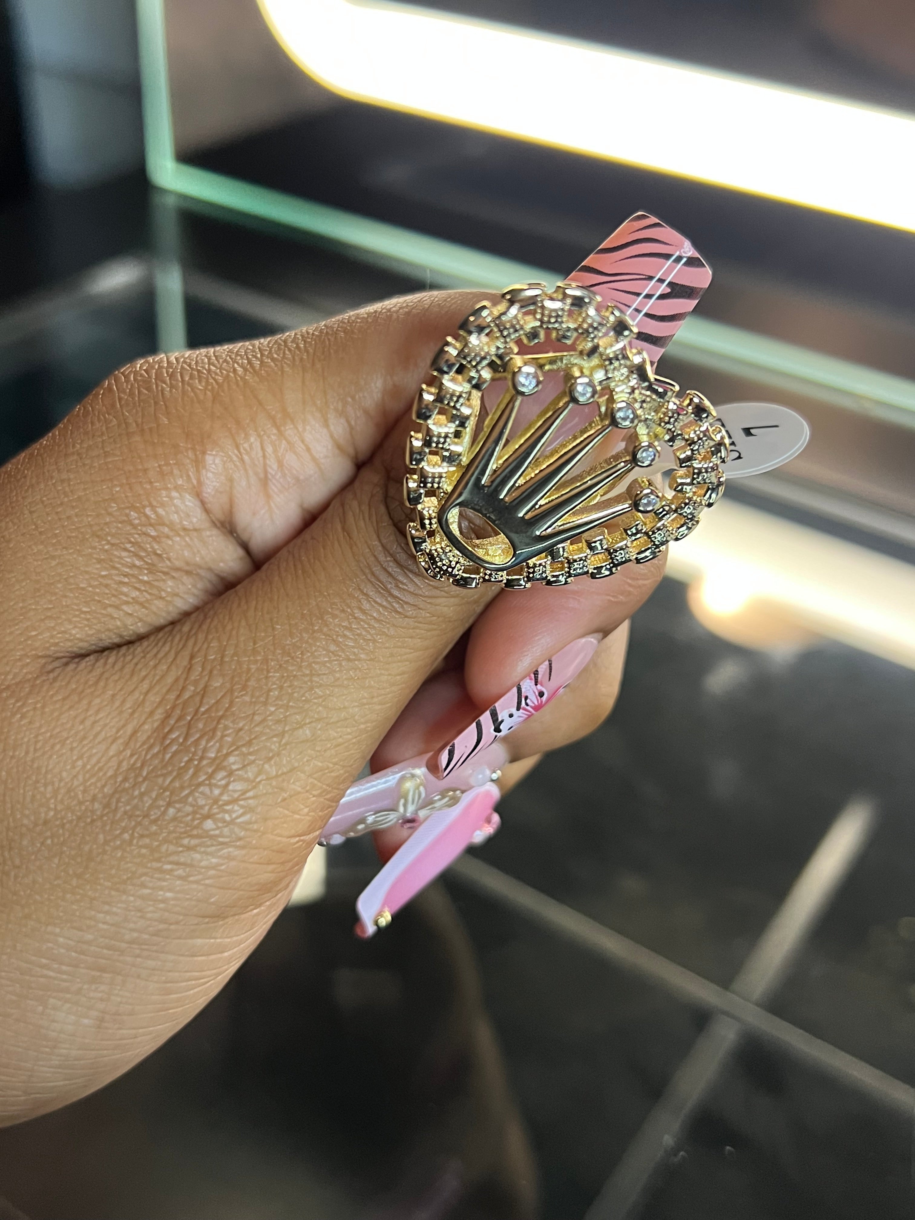 Bling Rolex heart ring