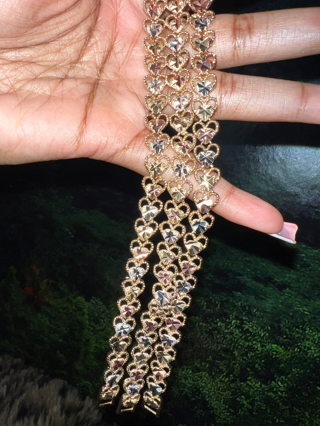 Tri color Heart bracelet