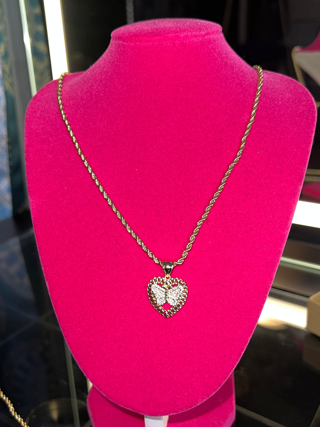 Bling Rolex butterfly necklace