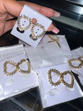 Rolex heart earrings