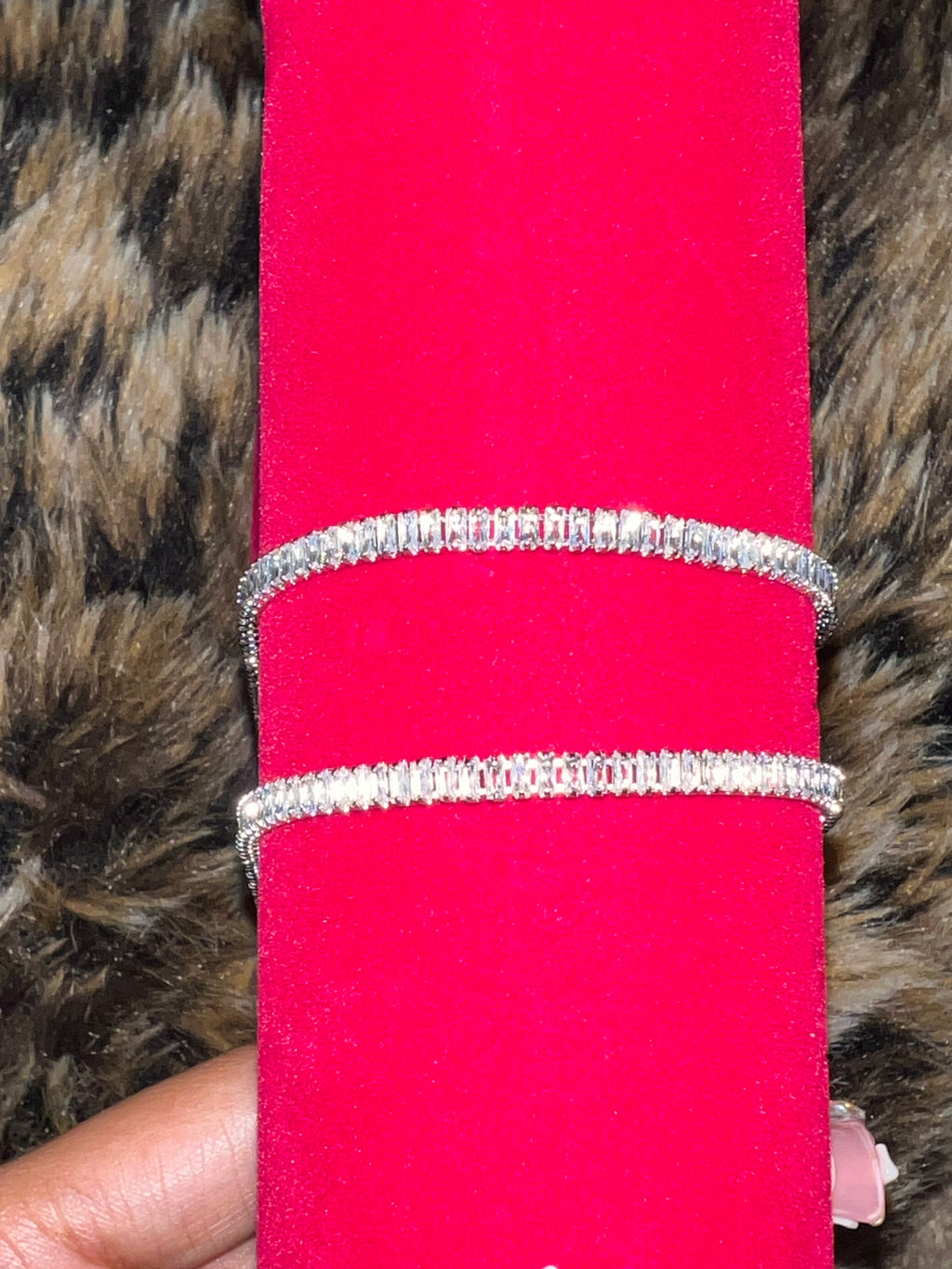 Silver tennis bracelet