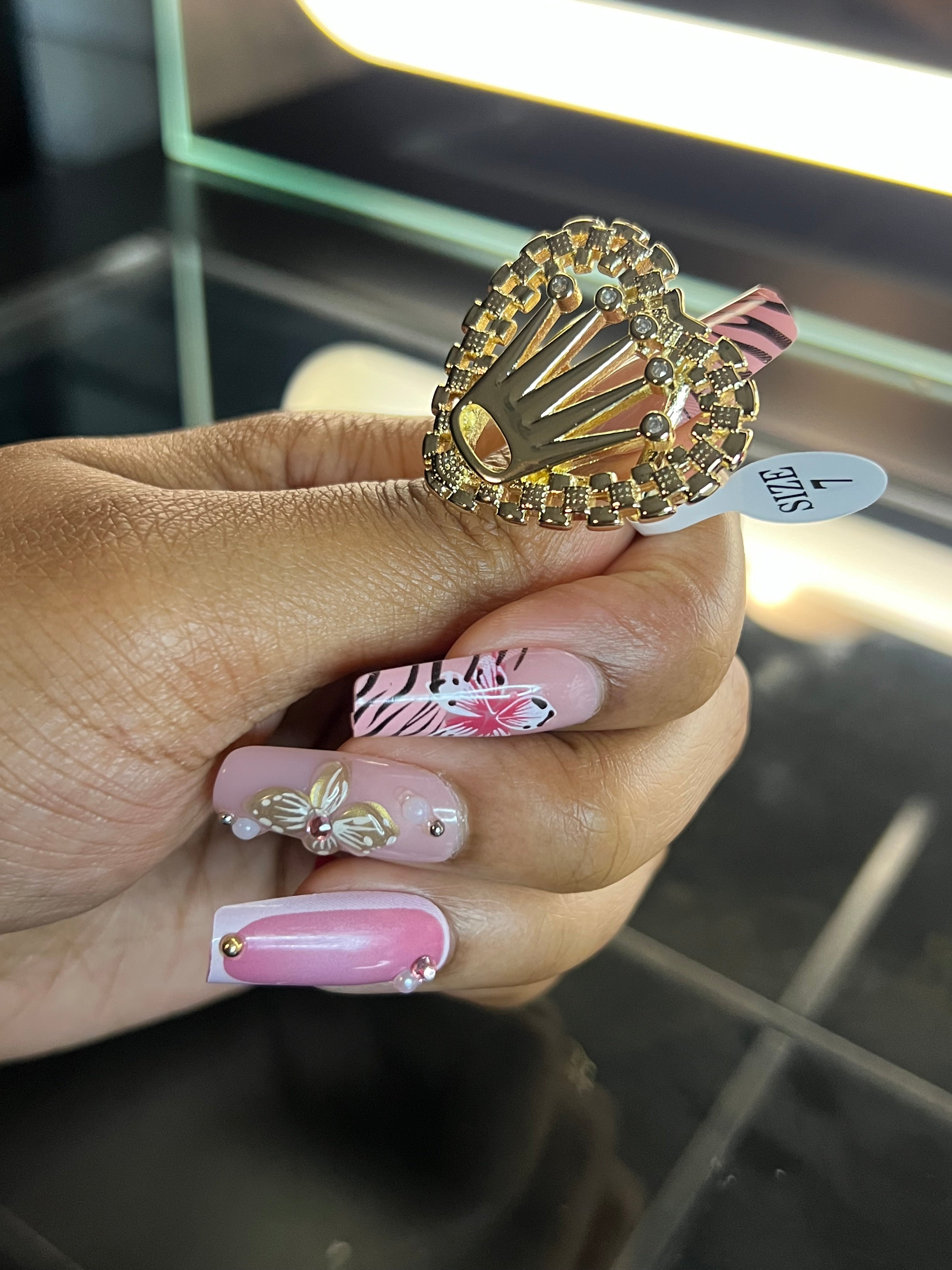 Bling Rolex heart ring