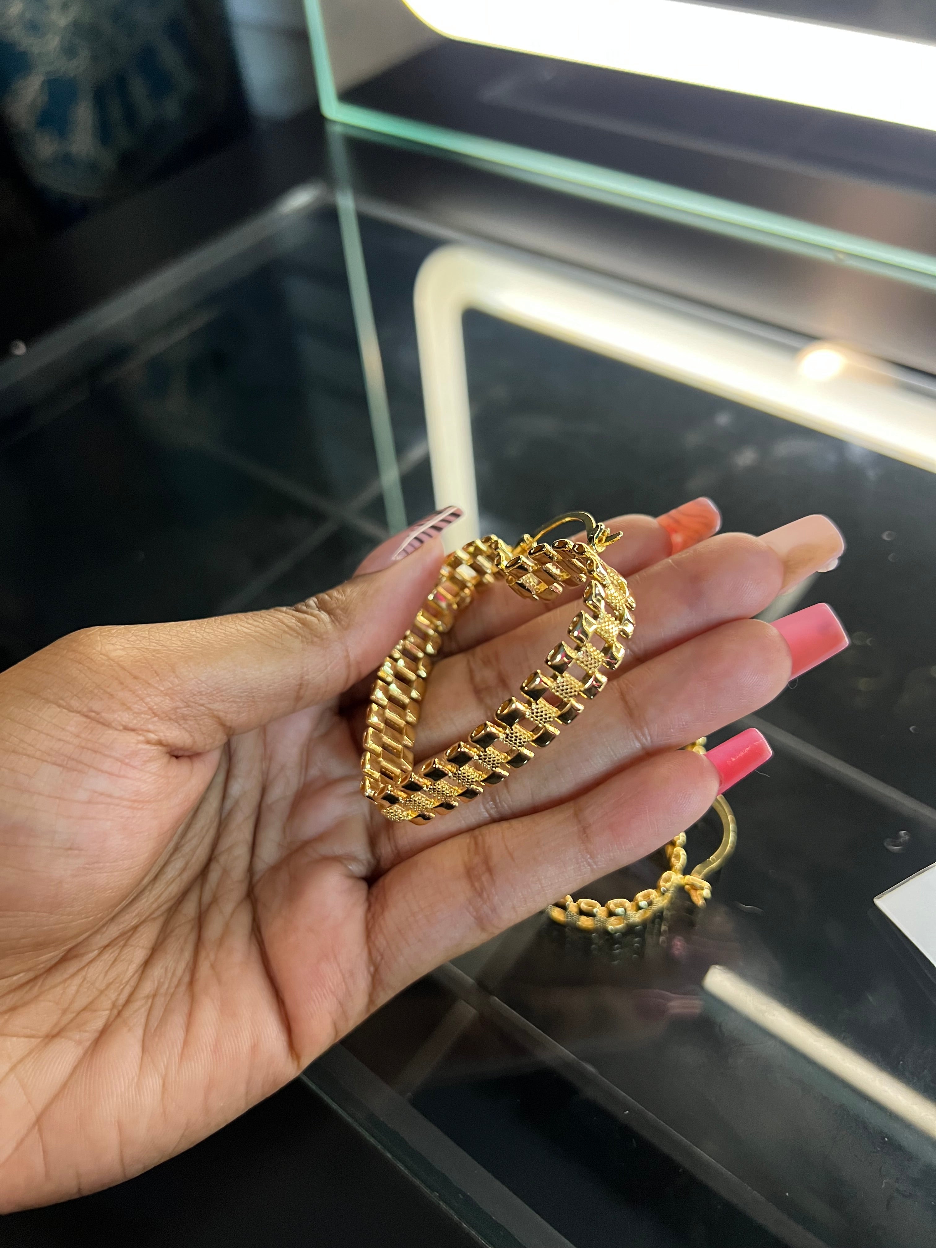 Large heart Rolex Hoops