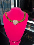 Bling heart Rolex chain