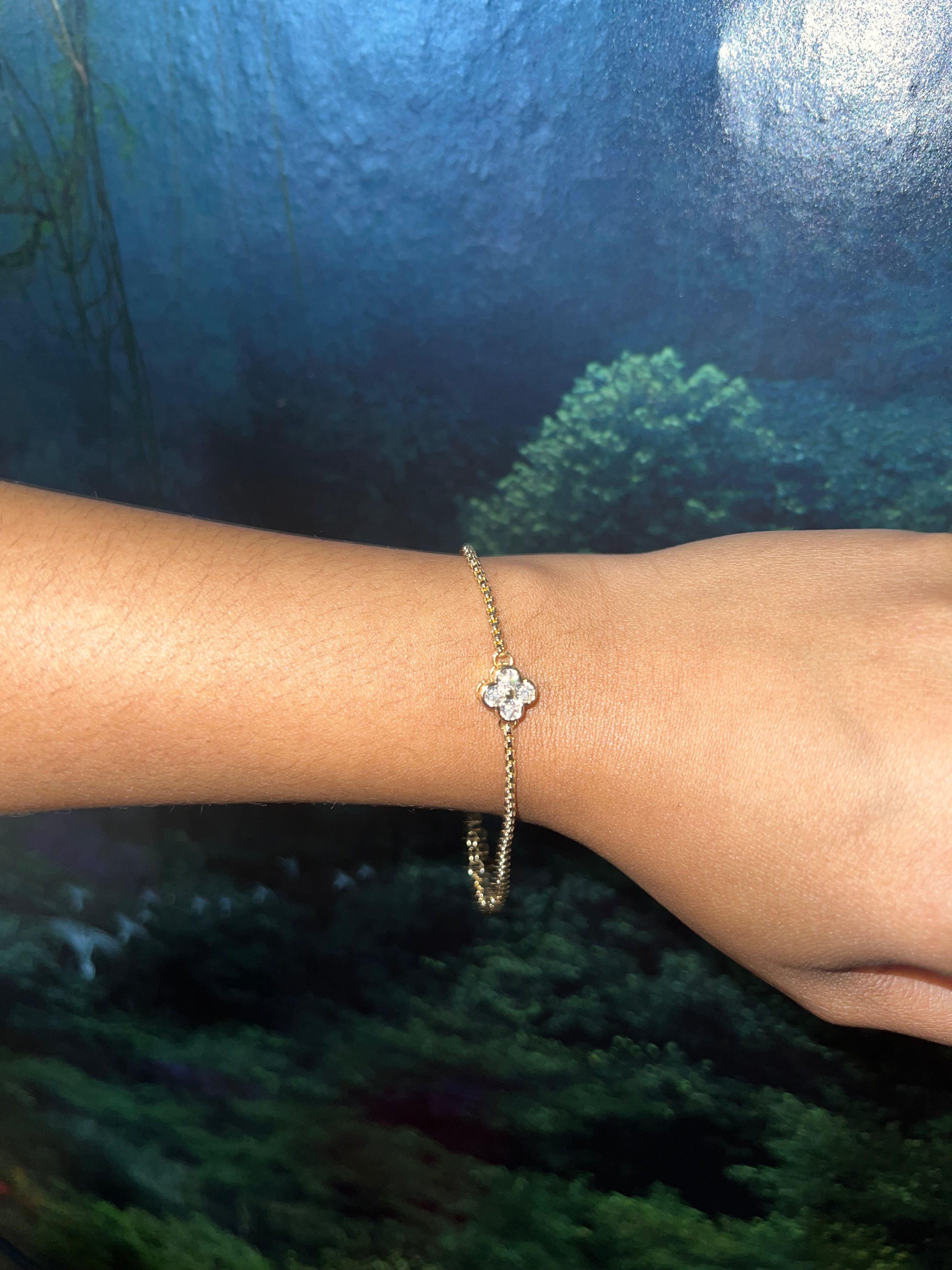 Single Flower Bling Bracelet