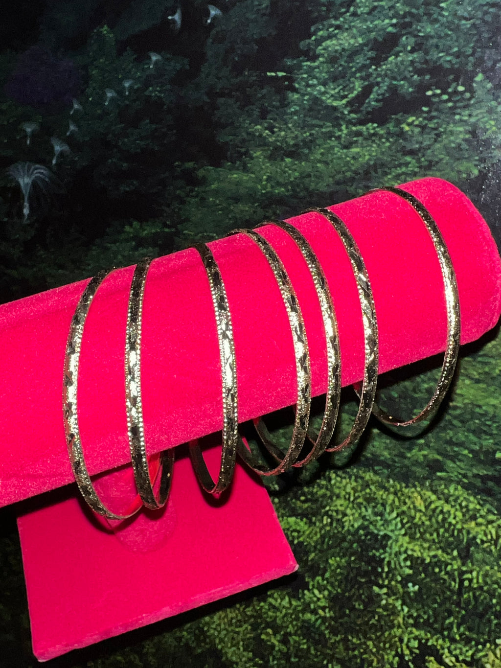 Gold Bangle Bracelets SIZE 6