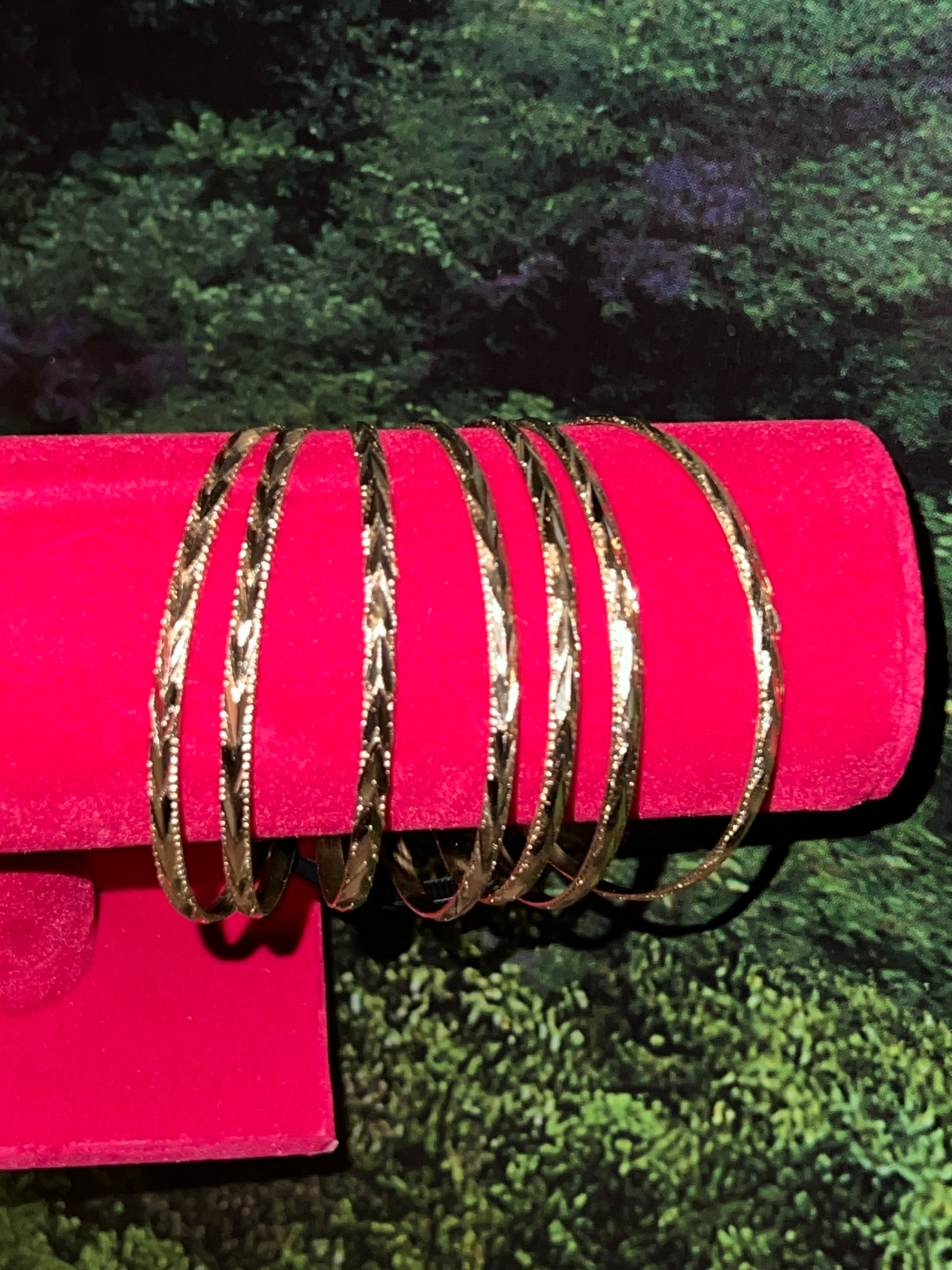 Gold bangle Bracelets size 5