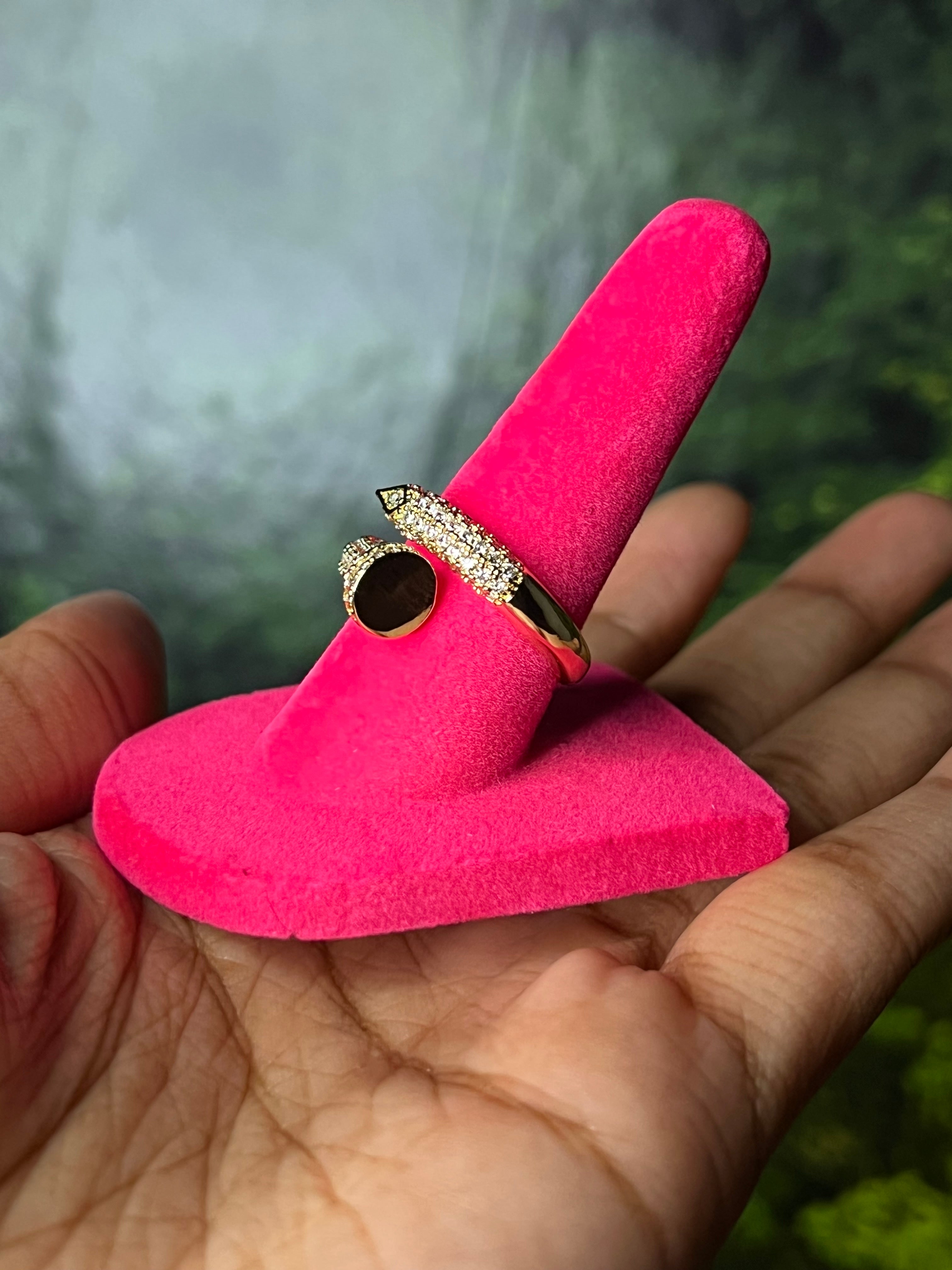 Bling Adjusted Nail ring