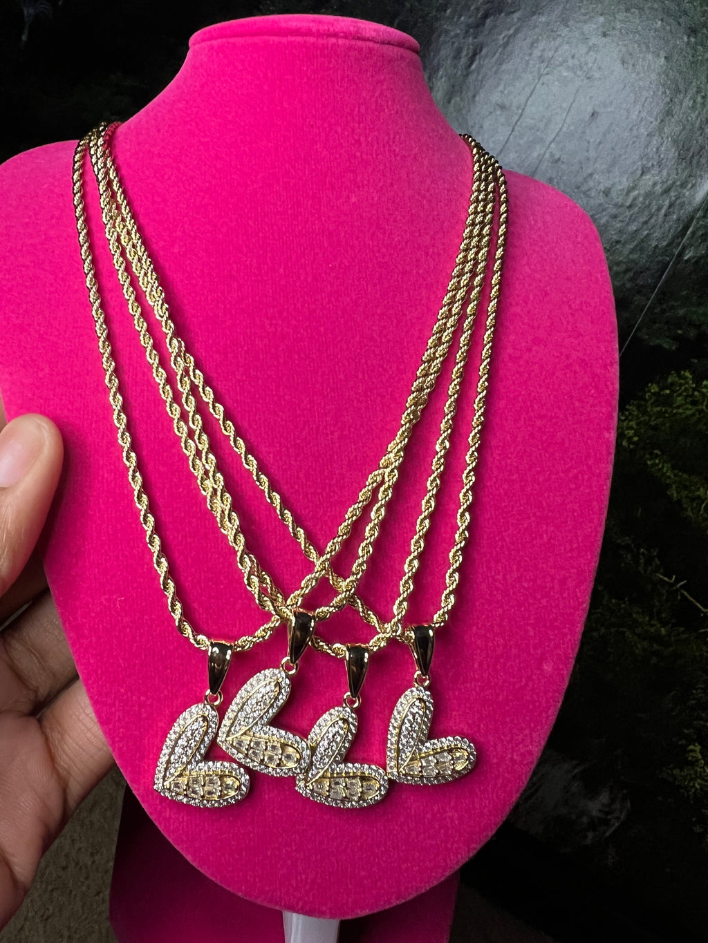 Bling heart necklace