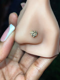 Large heart nugget Nose Ring , L shape