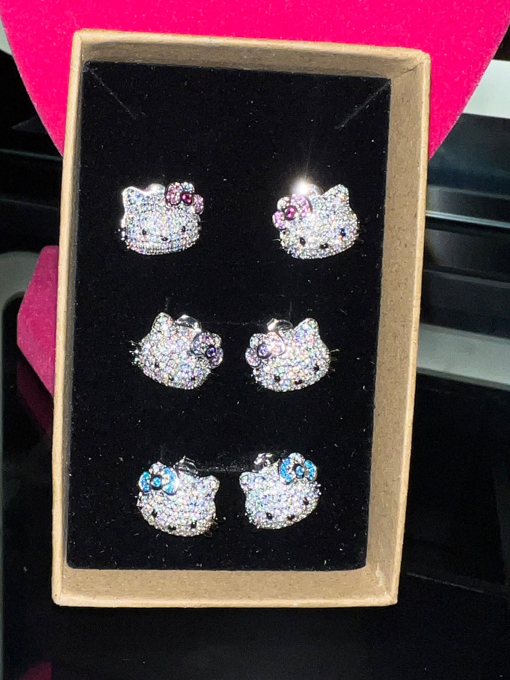Bling Kitty Studs