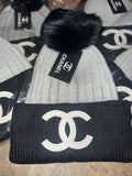 Grey C beanie