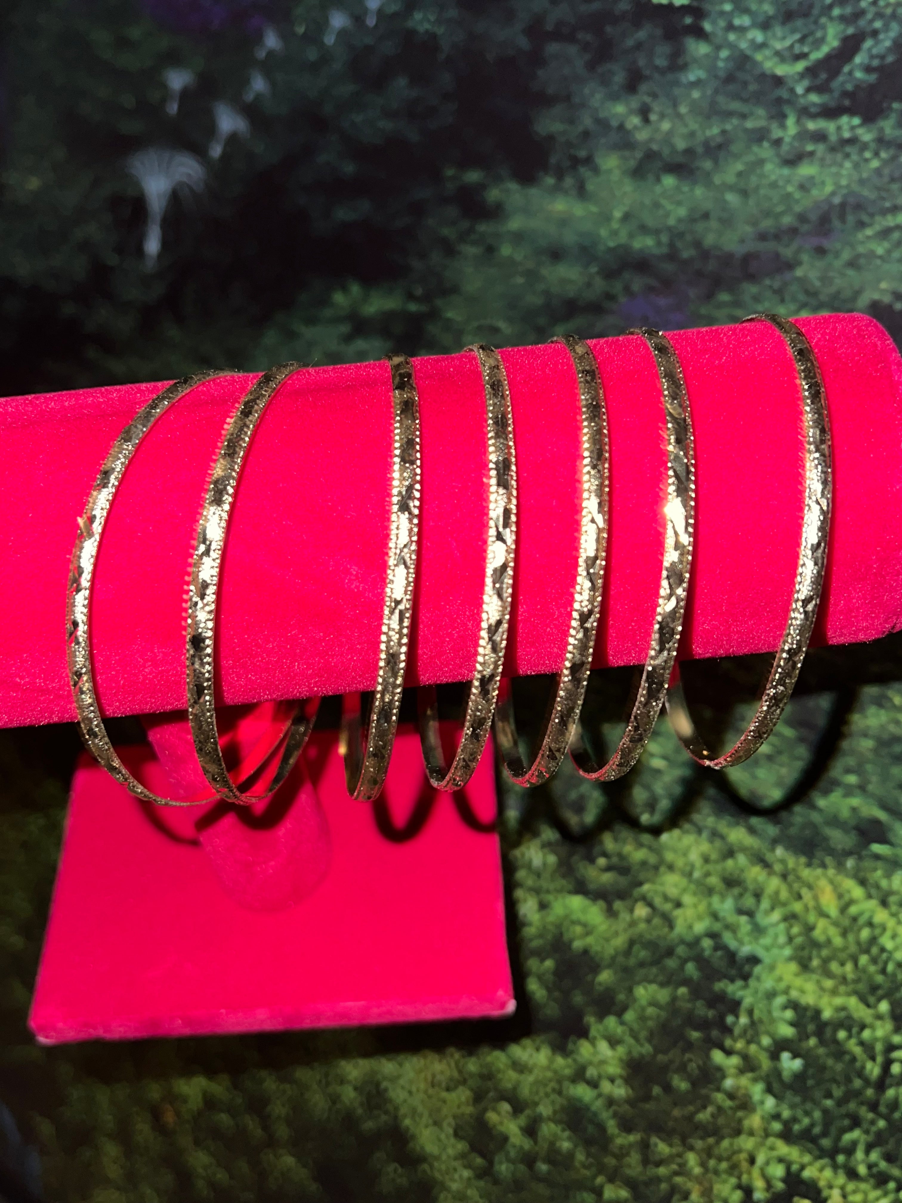 Gold Bangle Bracelets SIZE 6