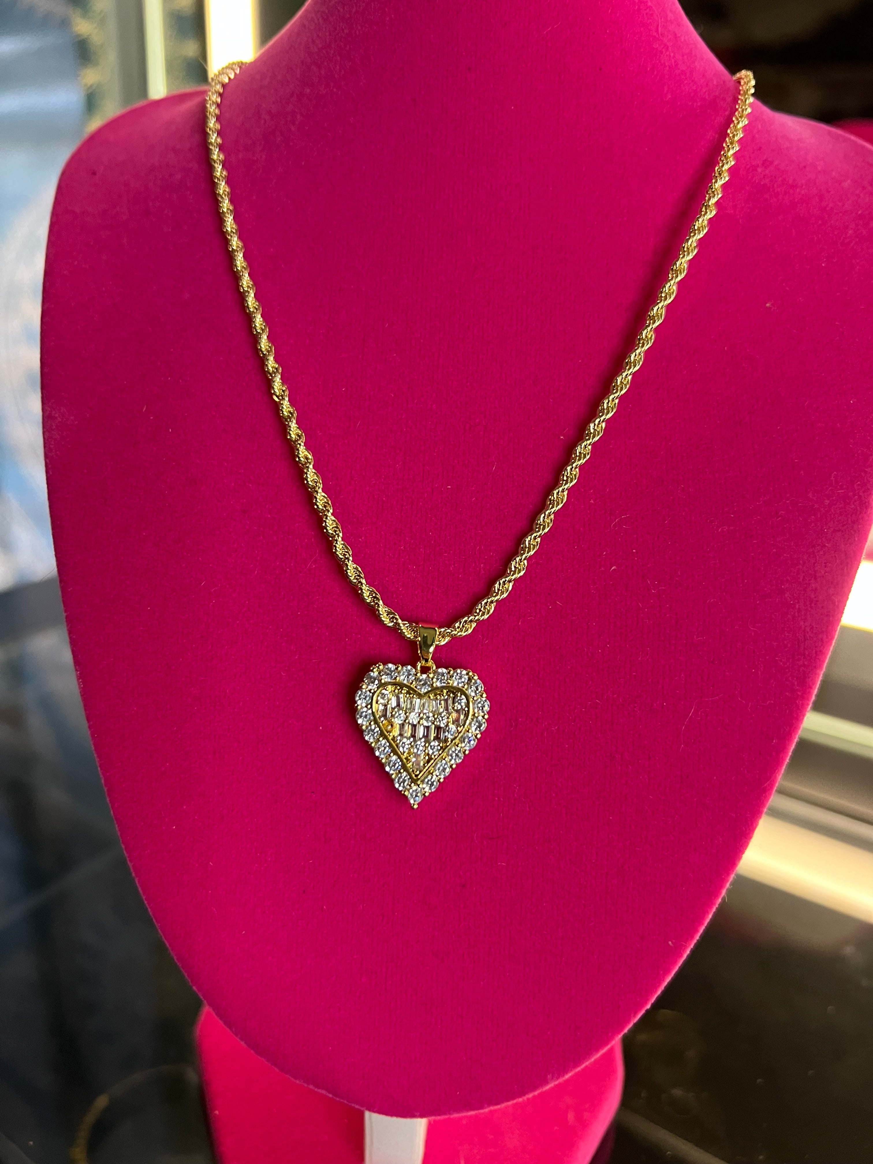Diamond heart necklace