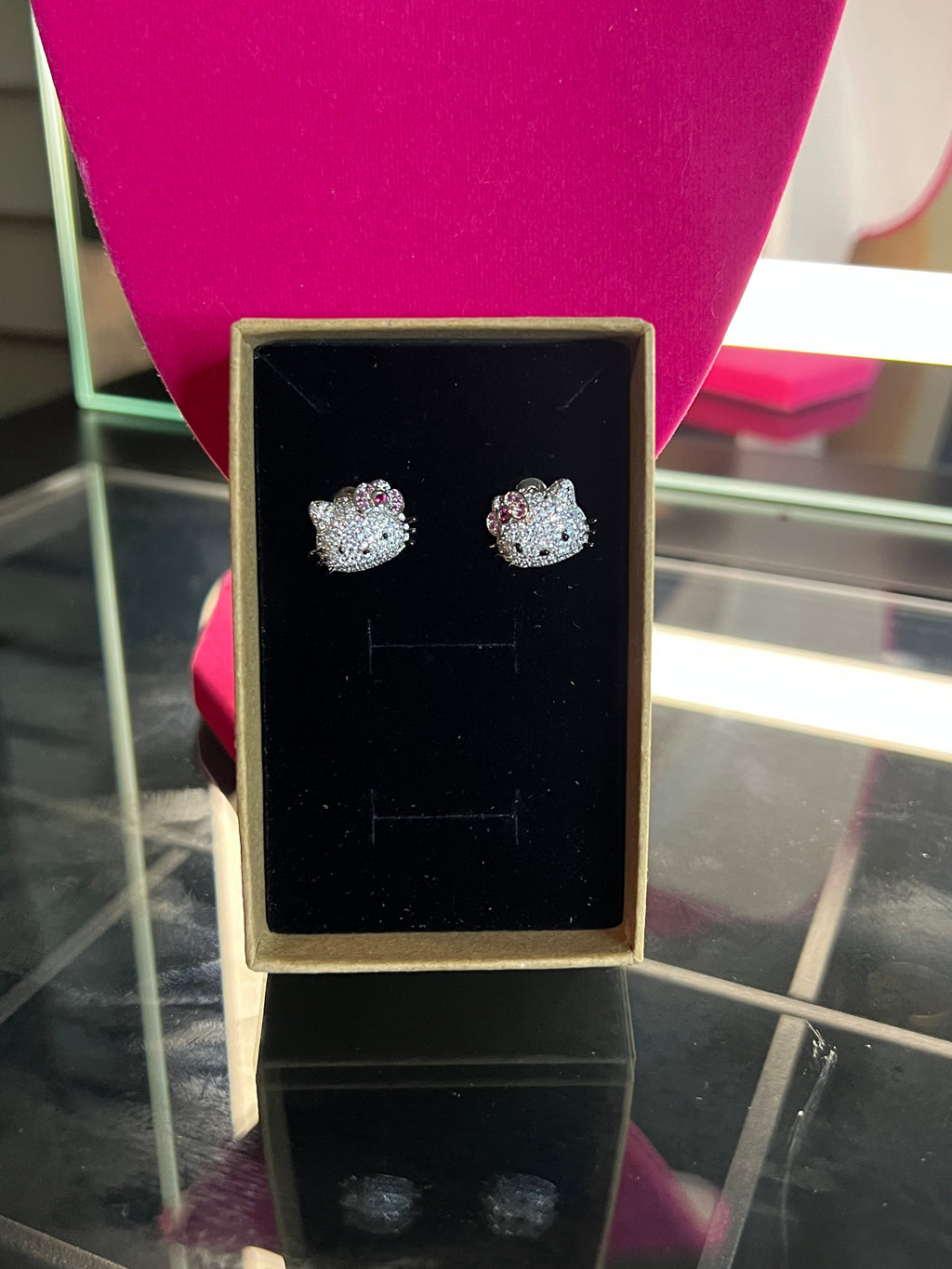 Bling Kitty Studs