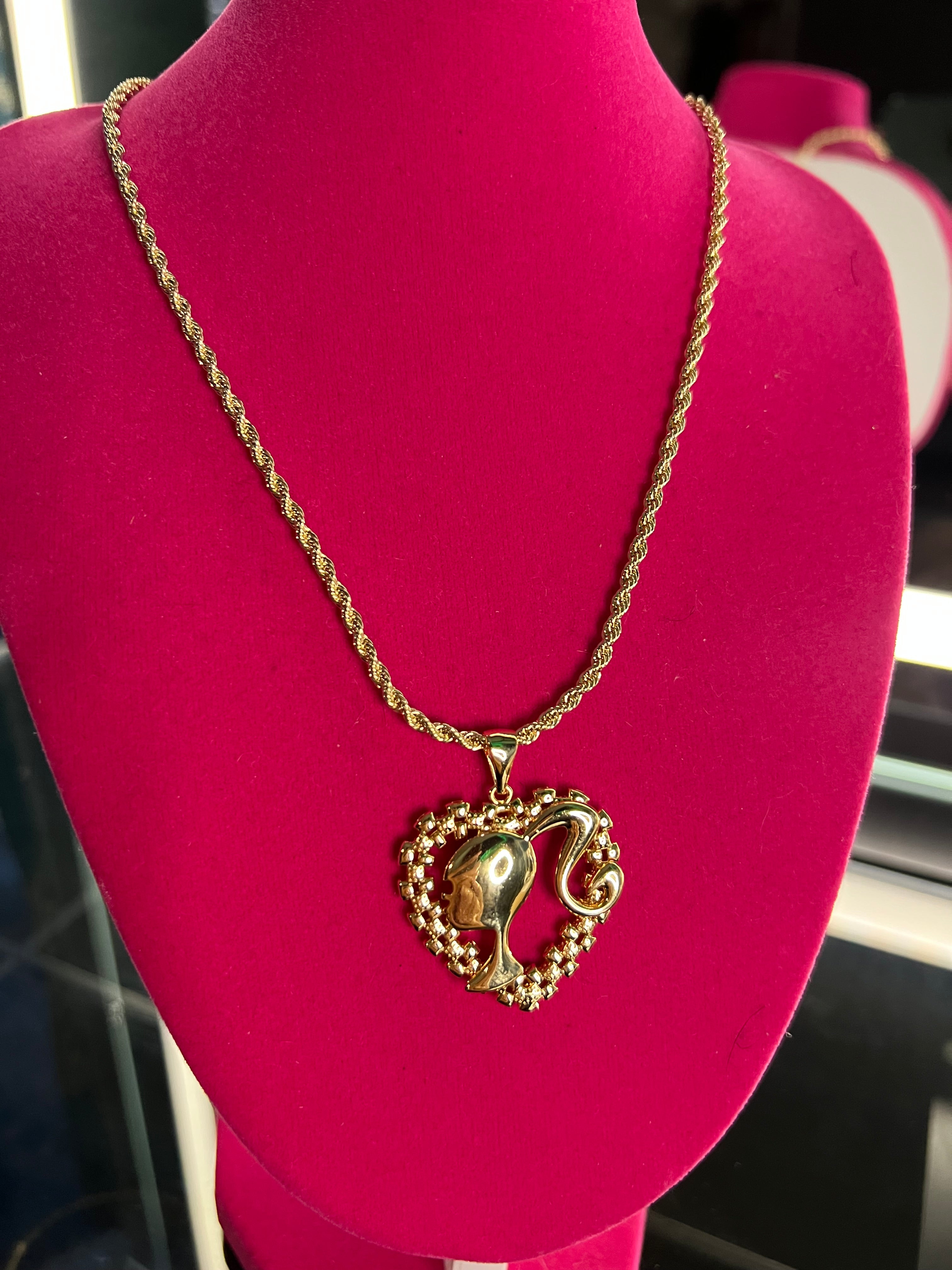 Rolex heart Barbie necklace