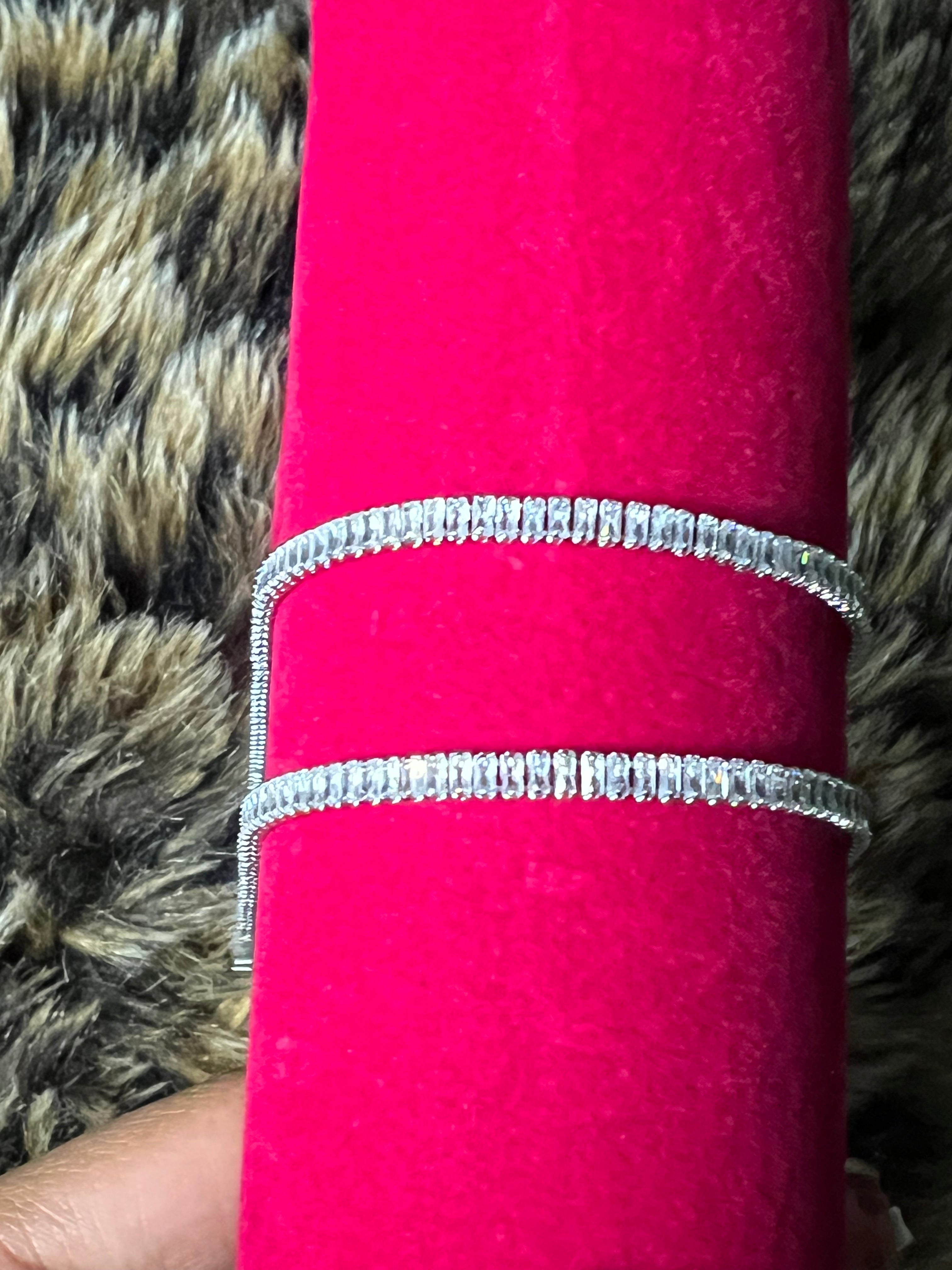 Silver tennis bracelet