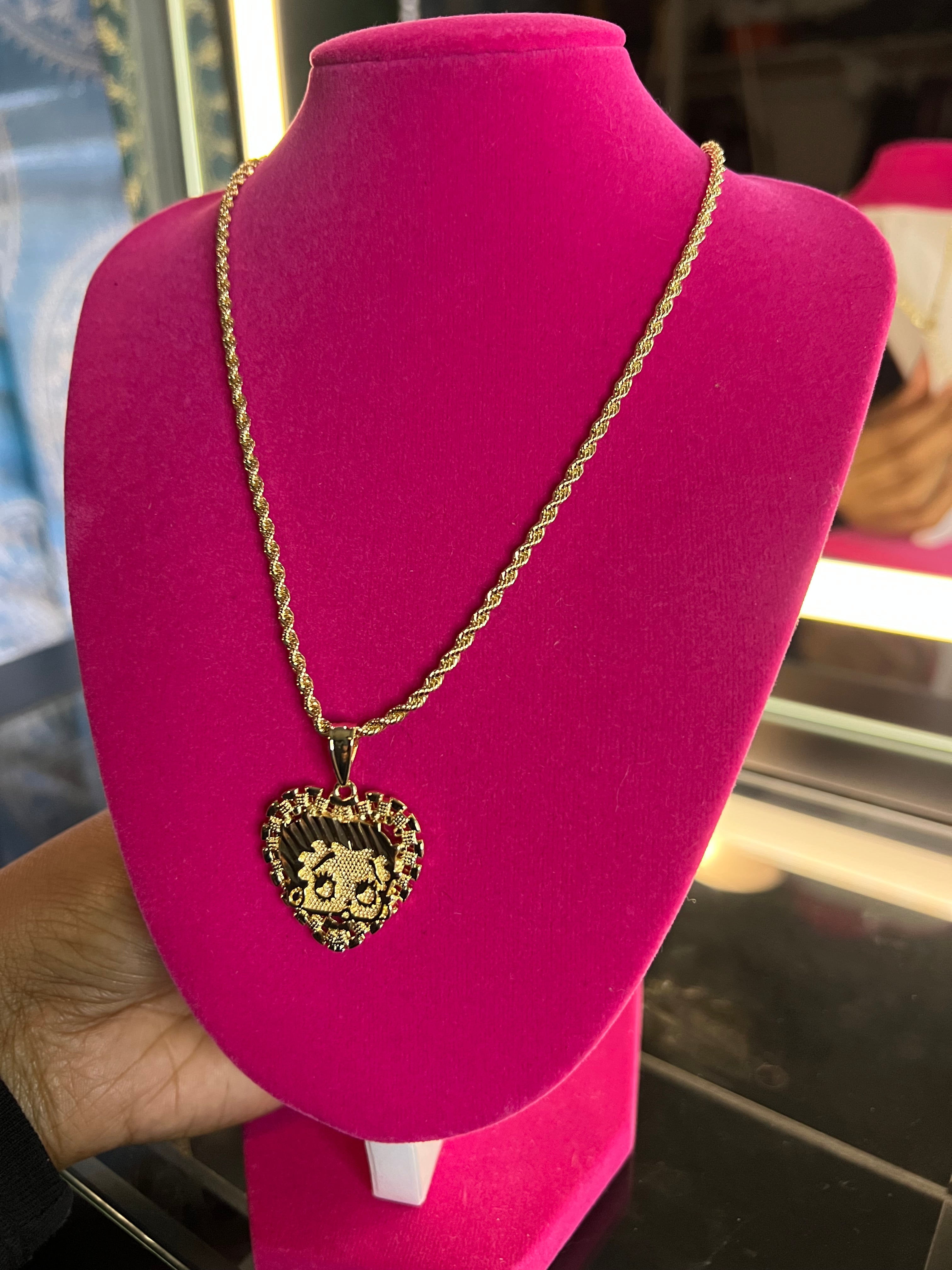 Bb heart necklace