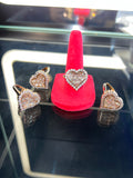 Full bling heart ring