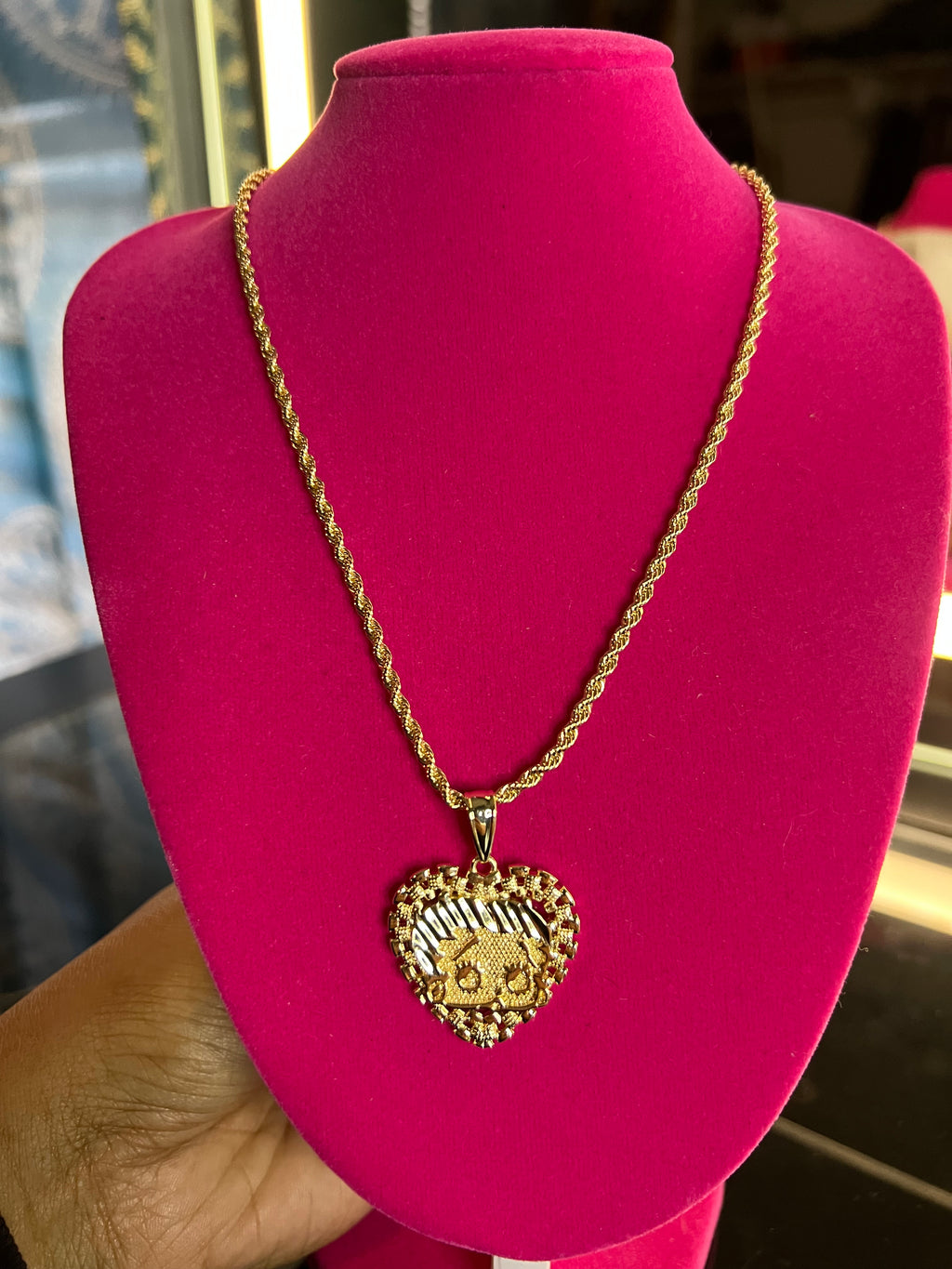 Bb heart necklace