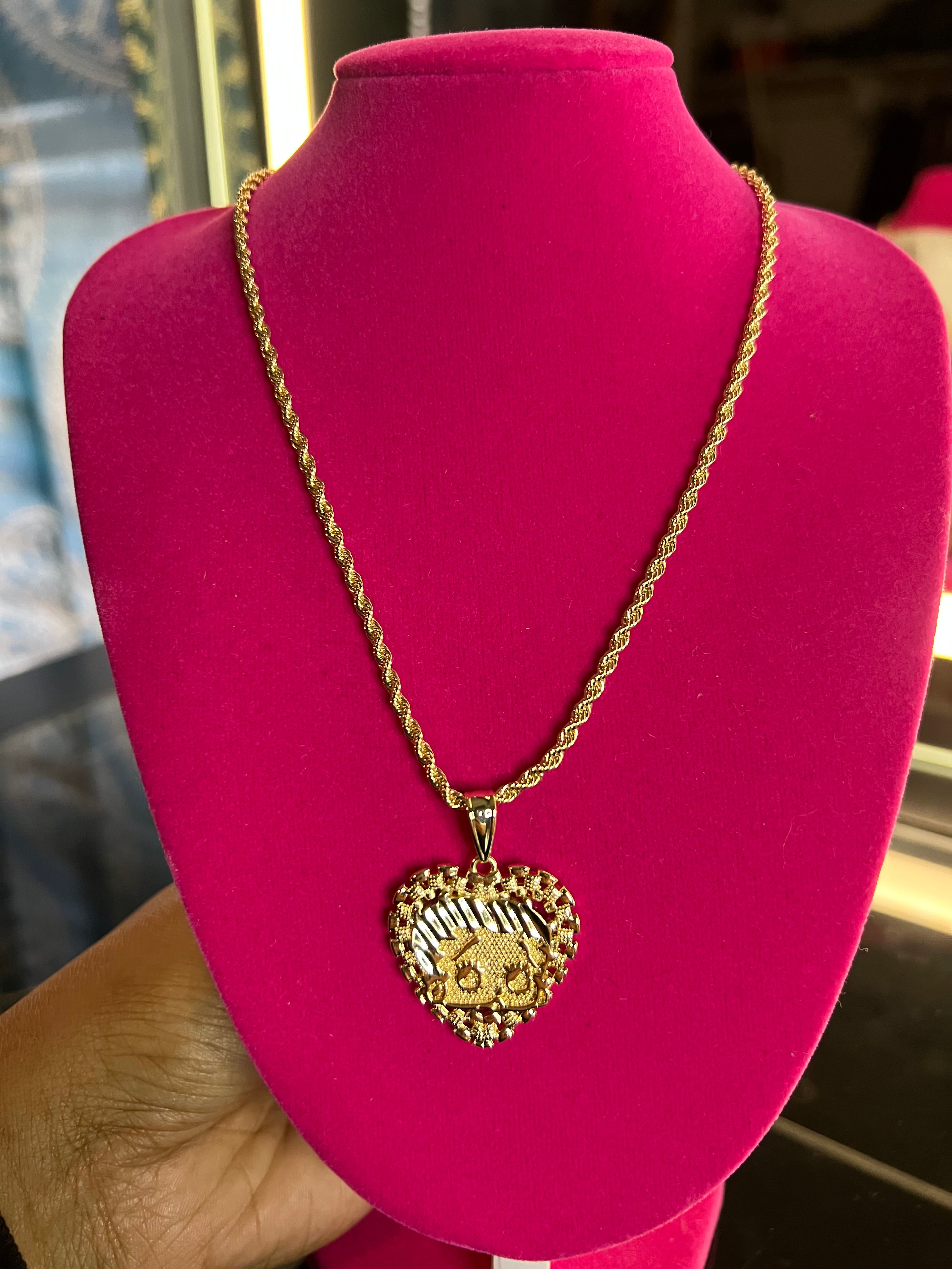 Bb heart necklace