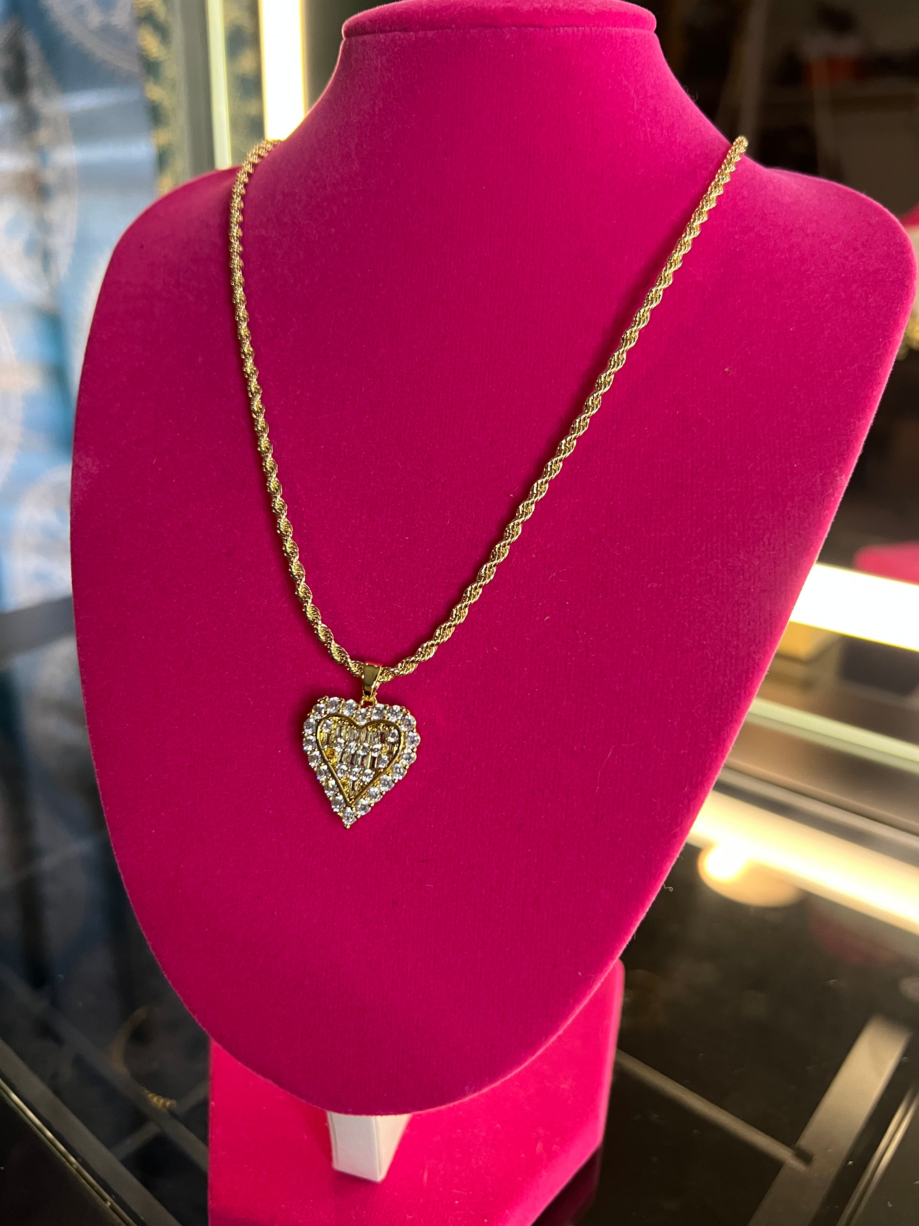 Diamond heart necklace