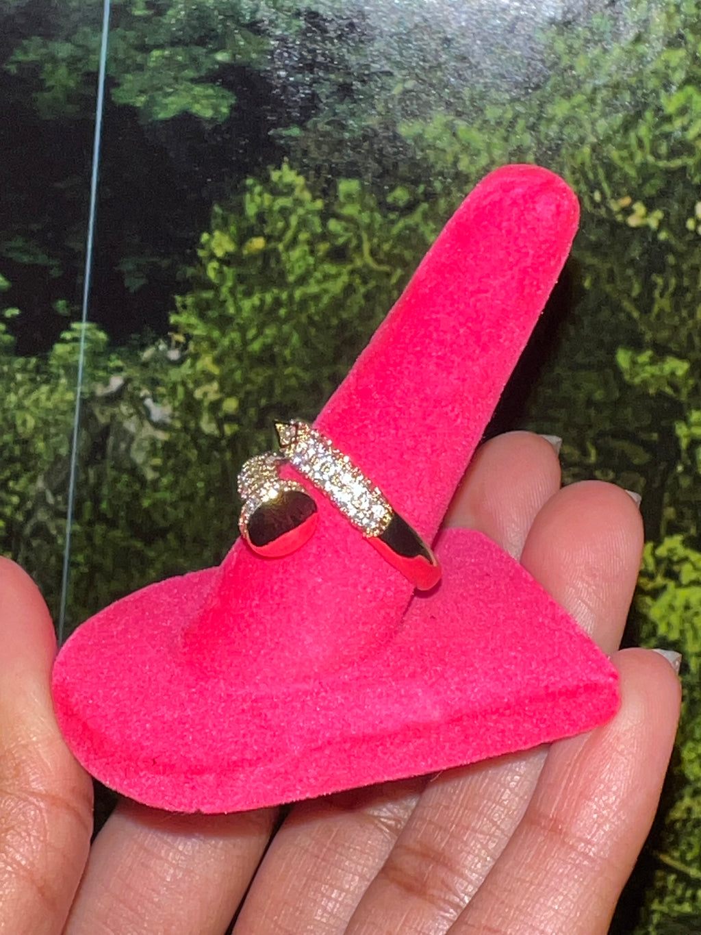 Bling Adjusted Nail ring