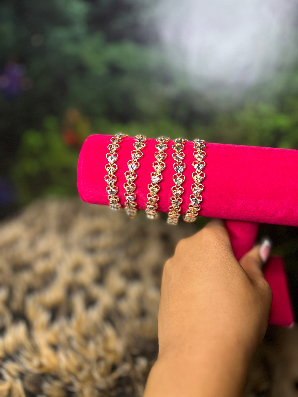 Tri color Heart bracelet