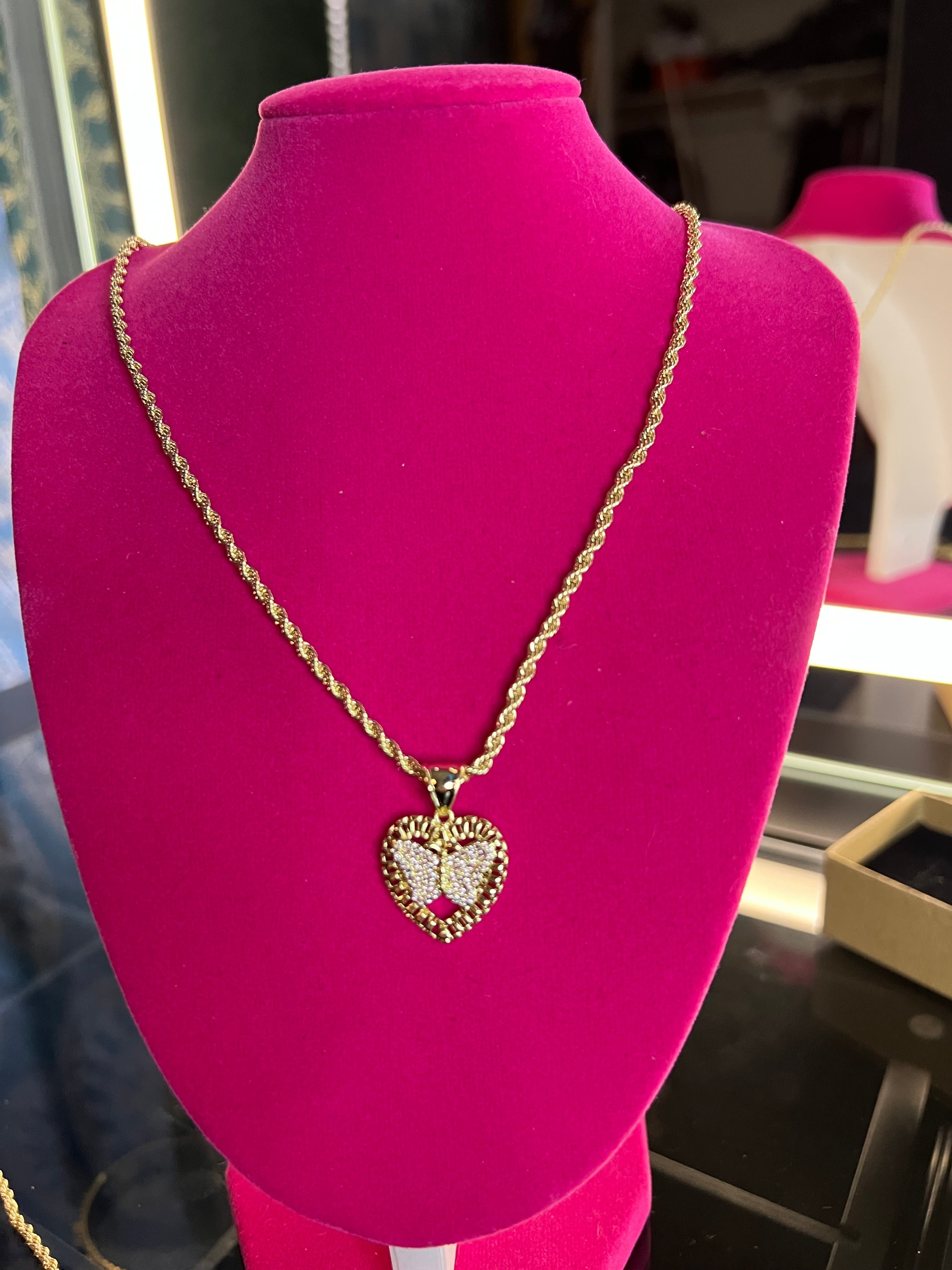 Bling Rolex butterfly necklace