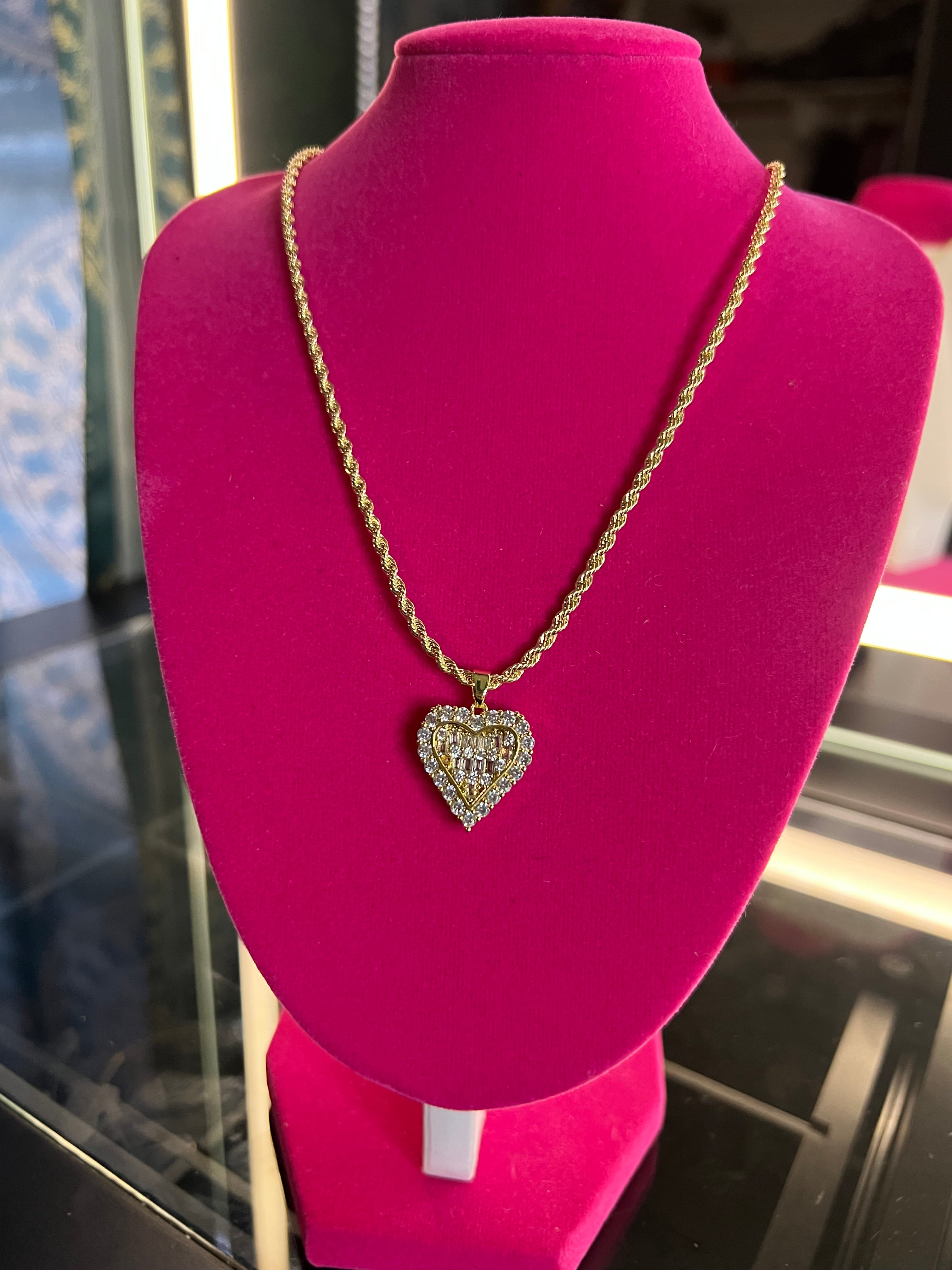 Diamond heart necklace