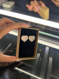 Pink Heart diamond earrings
