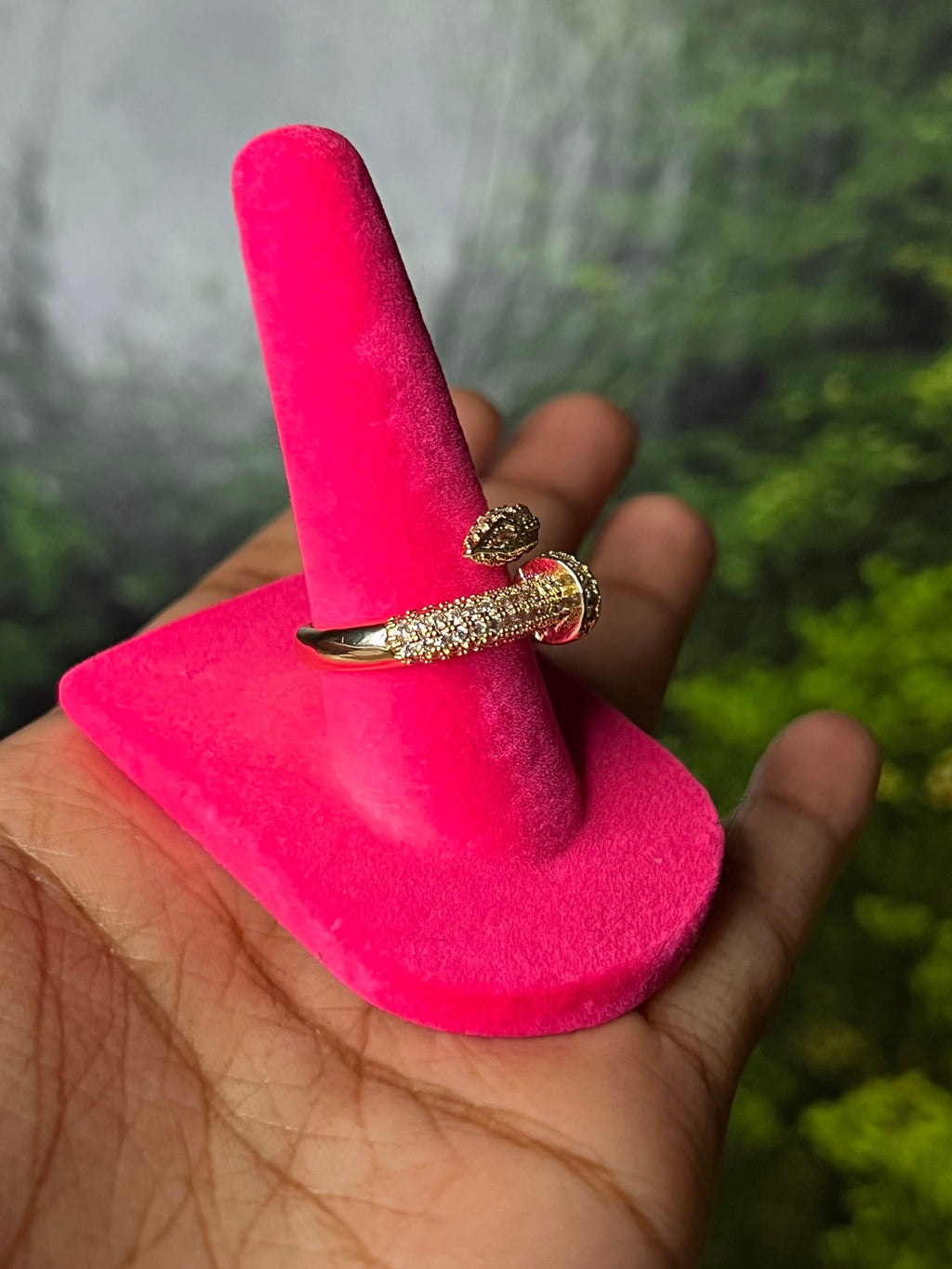 Bling Adjusted Nail ring